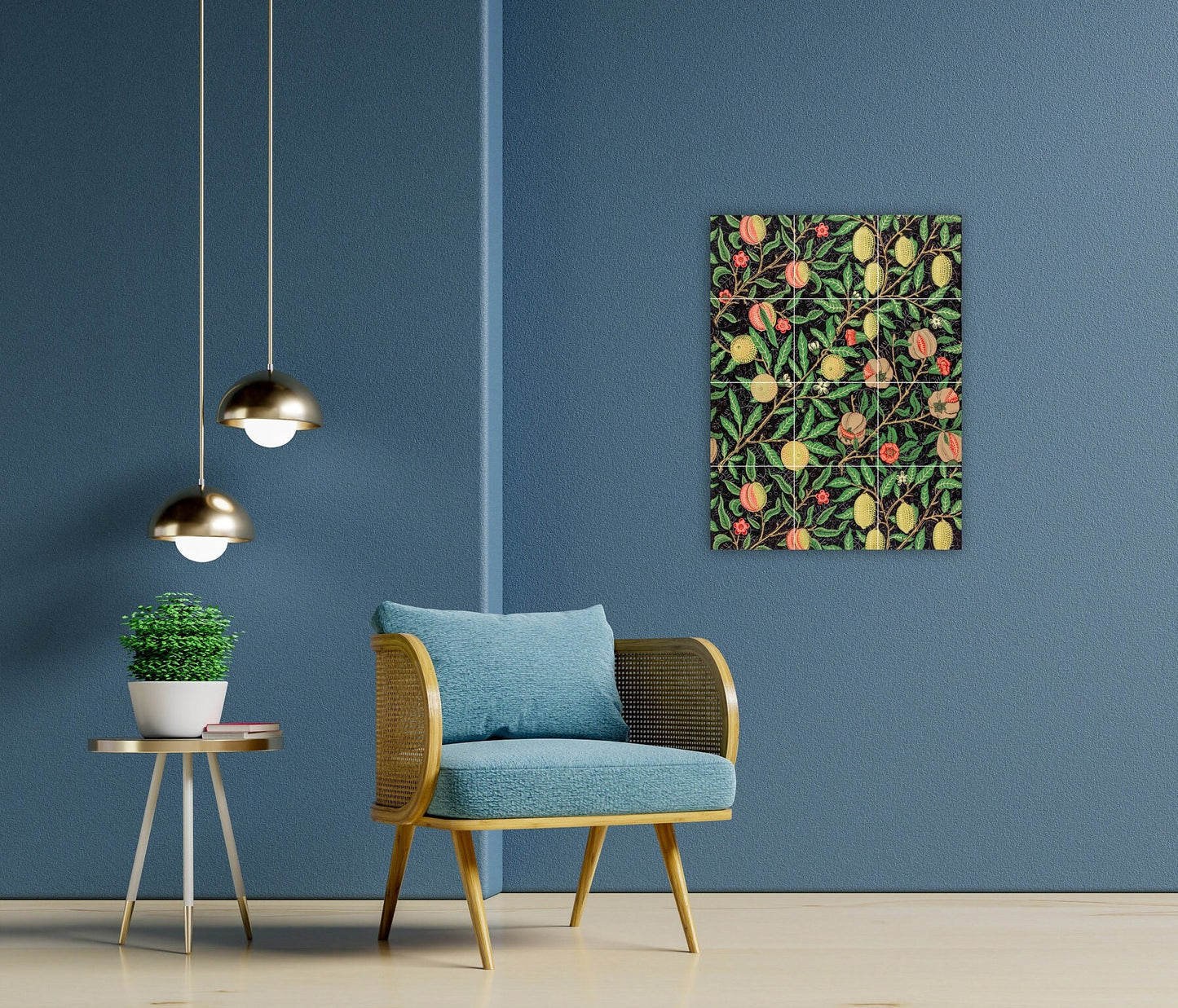 Tile Mural/Mosaic Ceramic Panel of William Morris Fruit pattern - William Morris wall art - Tile Mural -Morris print -Tile Mosaic