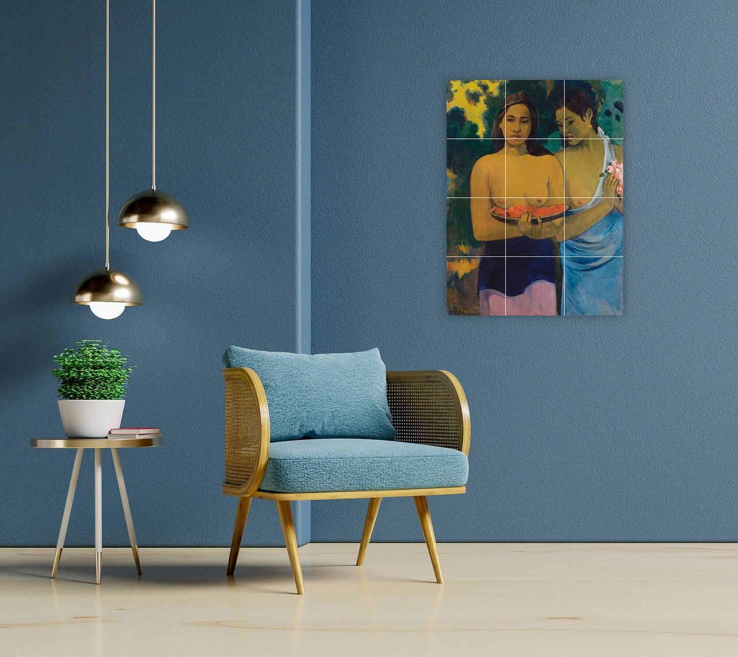 Tile Mural/Mosaic Ceramic Panel of Paul Gauguin Two Tahitian Women - Gauguin wall print - Gauguin wall art - Tile Mural - Gauguin naked art
