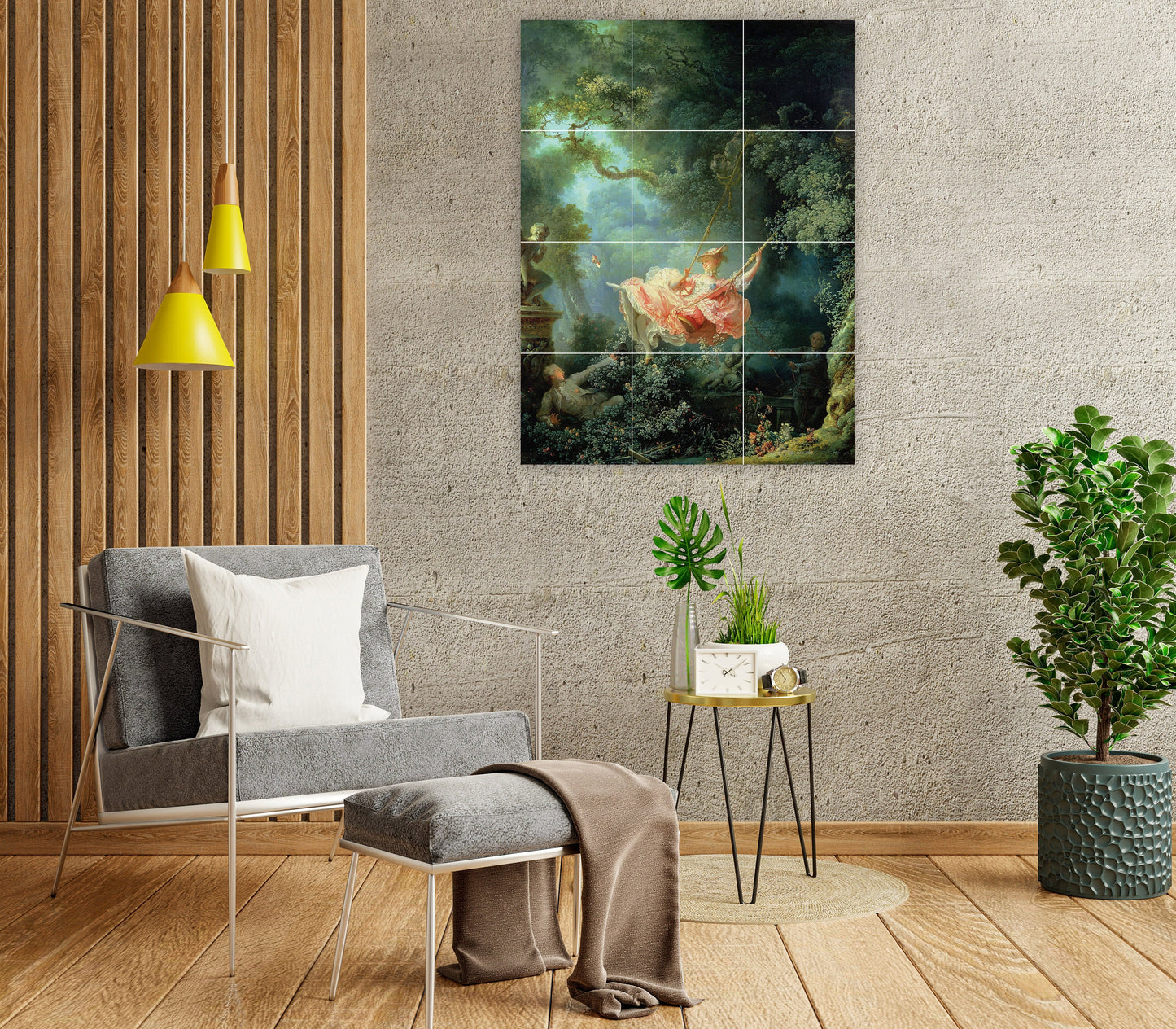 Tile Mural/Mosaic Ceramic Panel of Honoré Fragonard The Swing - Fragonard wall print - Fragonard wall art- The Swing print -Tile Mosaic