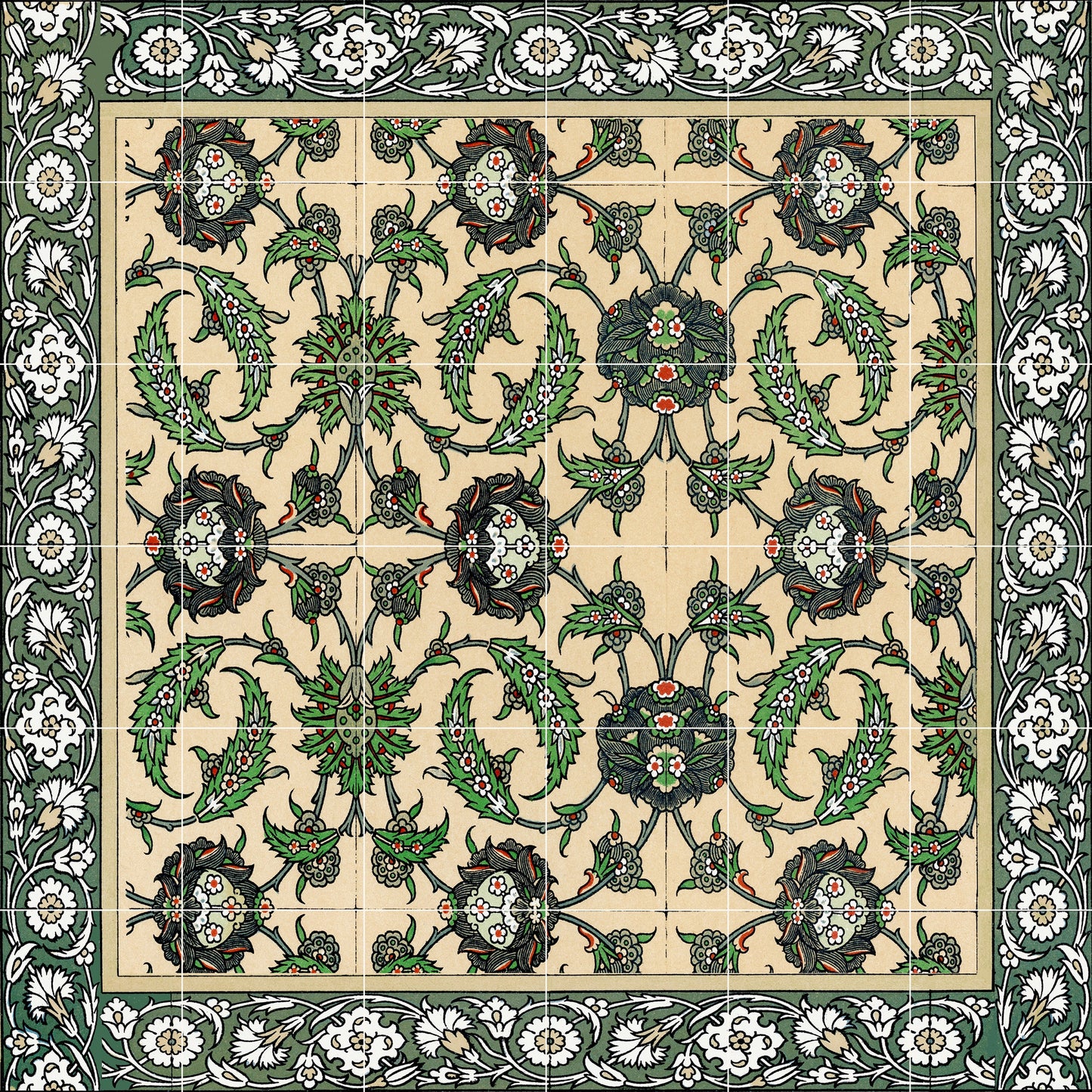 Tile Mural/Mosaic Ceramic Panel of Moroccan Pattern - Arabic art decor - Arabic Wall Art - Tile Mural - Home Decor -Tile Mosaic