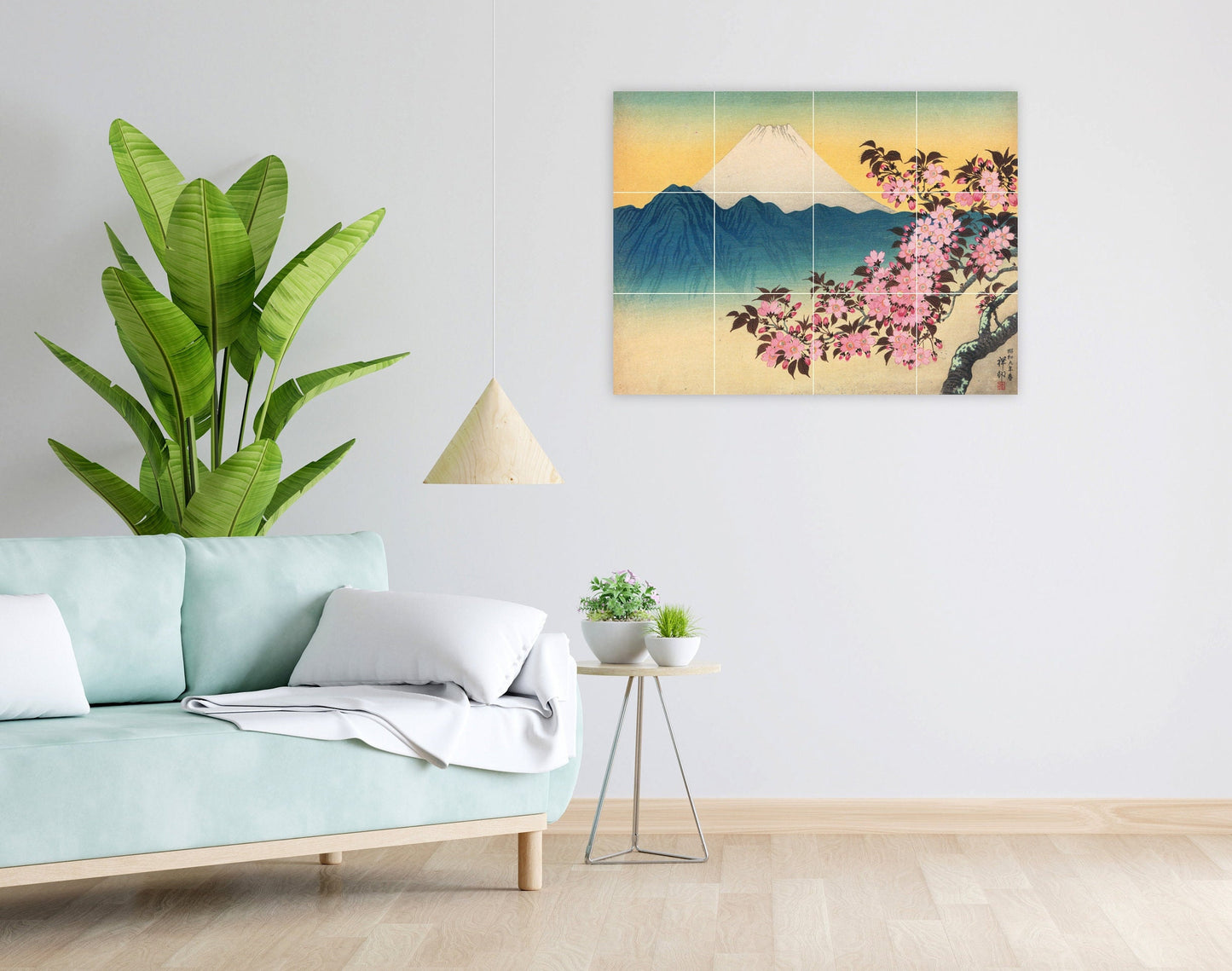 Tile Mural/Mosaic Ceramic Panel of Ohara Koson Mount Fuji - Ohara Koson Print - Koson Wall Art - Tile Mural - Gloss Tiles - Tile Mosaic