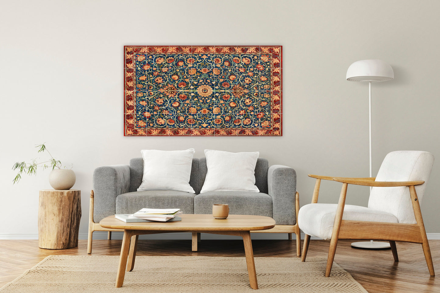 Tile Mural/Mosaic Ceramic Panel of Arabic Pattern - Arabic art decor - Colourful Wall Nature Art - Tile Mural - Home Decor -Tile Mosaic