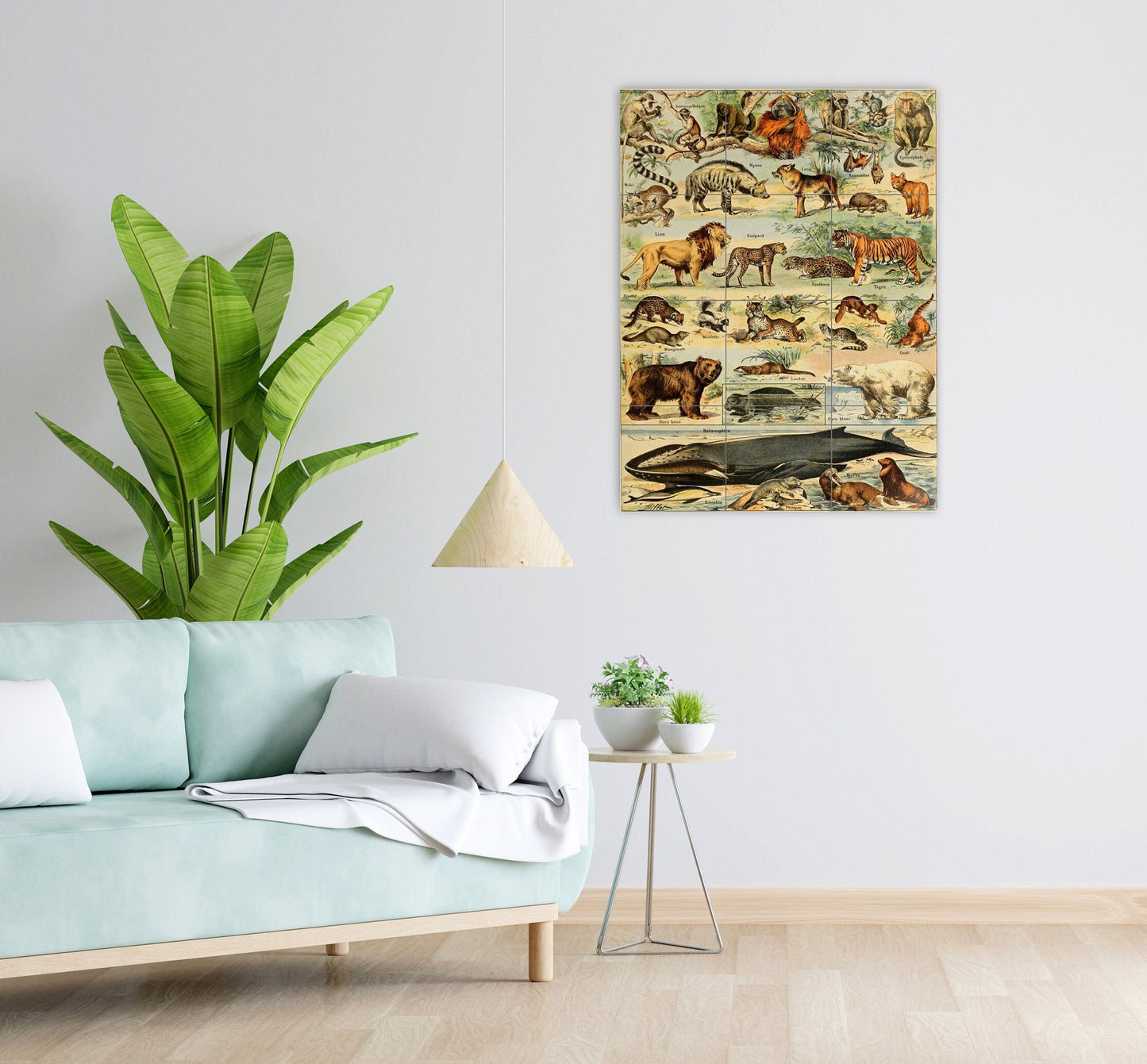 Tile Mural/Mosaic Ceramic Panel of Adolphe Millot Animals Wildlife Vintage Illustration - Mammals Illustration - Millot Print - Tile mural