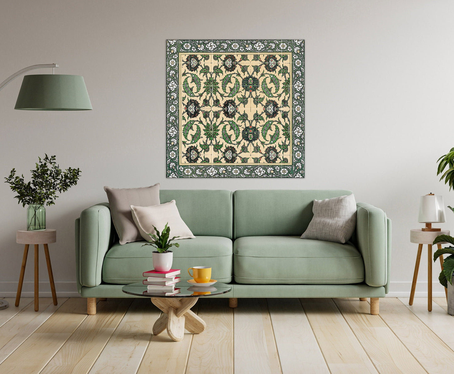 Tile Mural/Mosaic Ceramic Panel of Moroccan Pattern - Arabic art decor - Arabic Wall Art - Tile Mural - Home Decor -Tile Mosaic