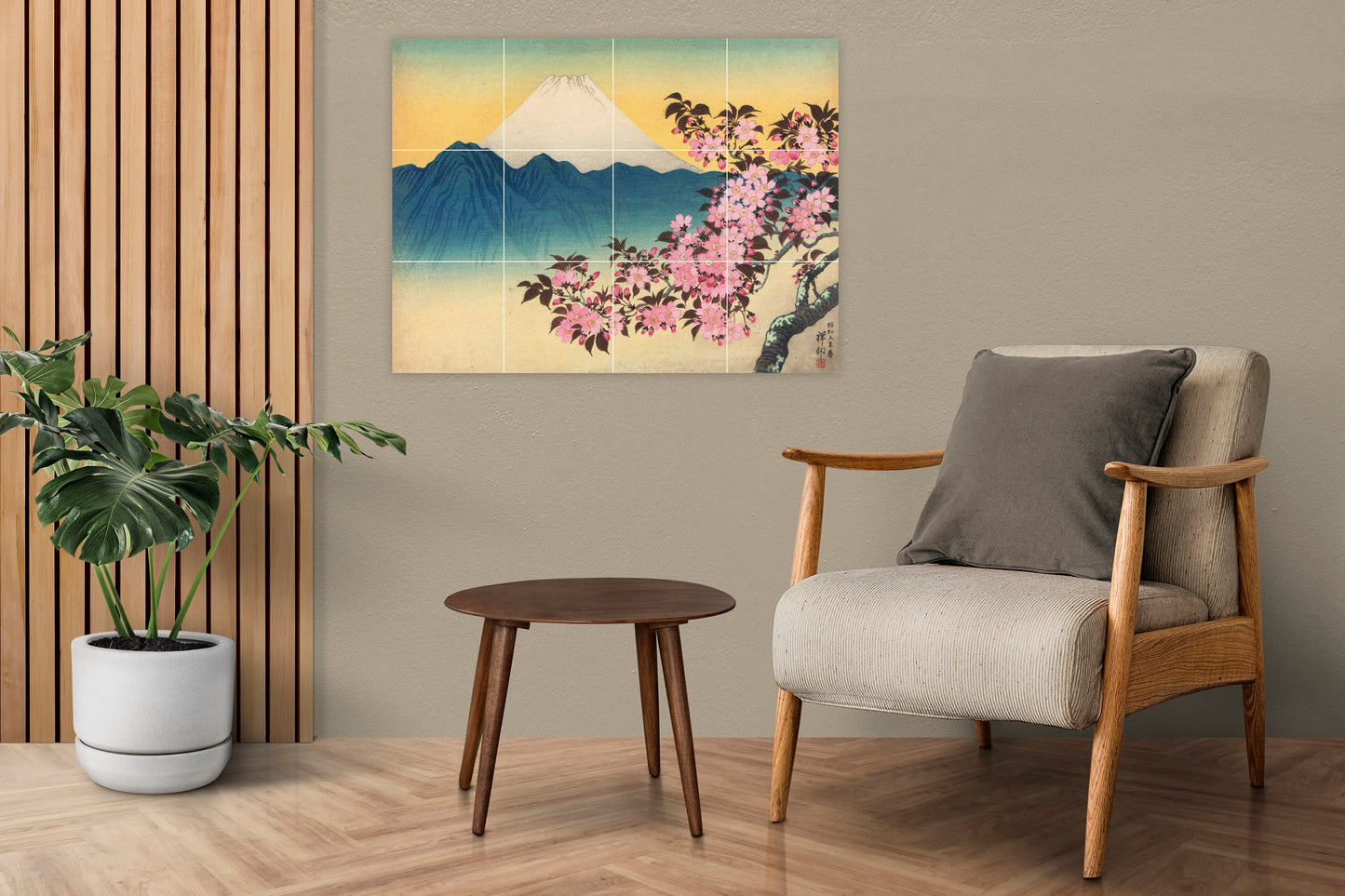 Tile Mural/Mosaic Ceramic Panel of Ohara Koson Mount Fuji - Ohara Koson Print - Koson Wall Art - Tile Mural - Gloss Tiles - Tile Mosaic