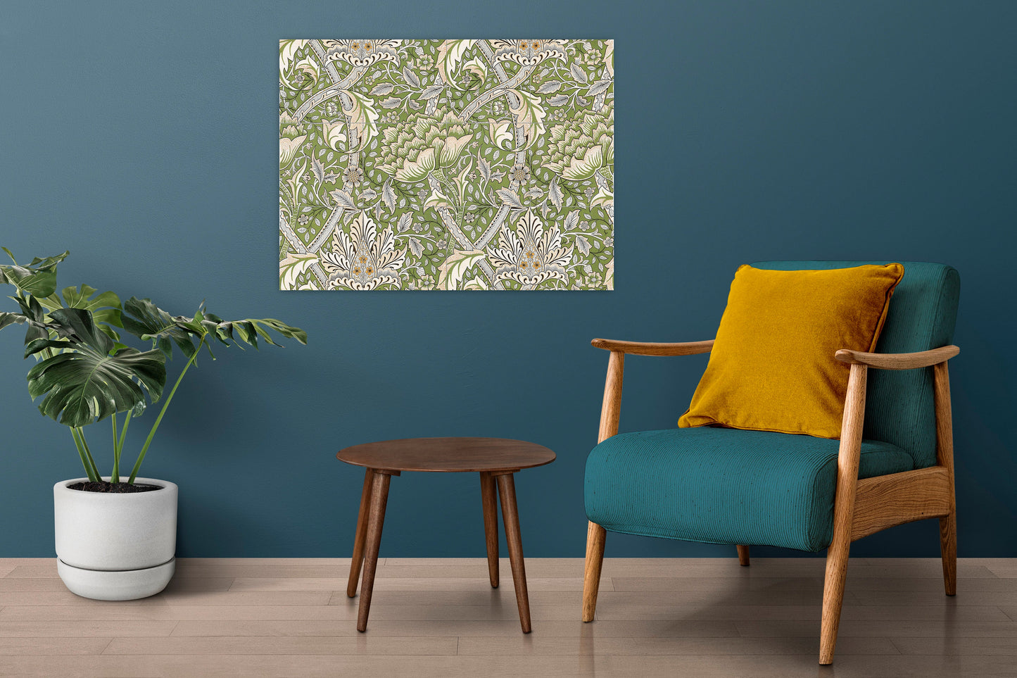 Tile Mural/Mosaic Ceramic Panel of William Morris Windrush pattern - William Morris wall art - Tile Mural -Morris print -Tile Mosaic