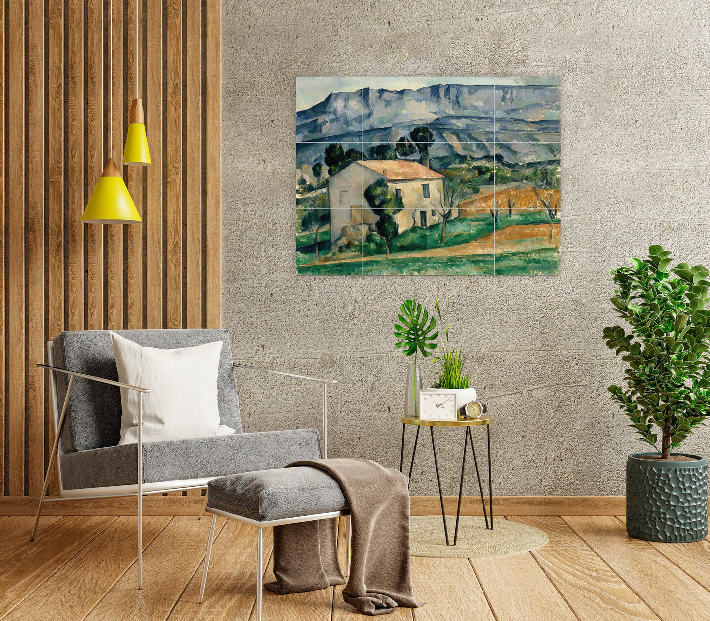 Tile Mural/Mosaic Ceramic Panel of Paul Cezanne House in Provence -Cezanne Wall Art -Cezanne wall print-Tile Mural -Gloss Tiles -Tile Mosaic