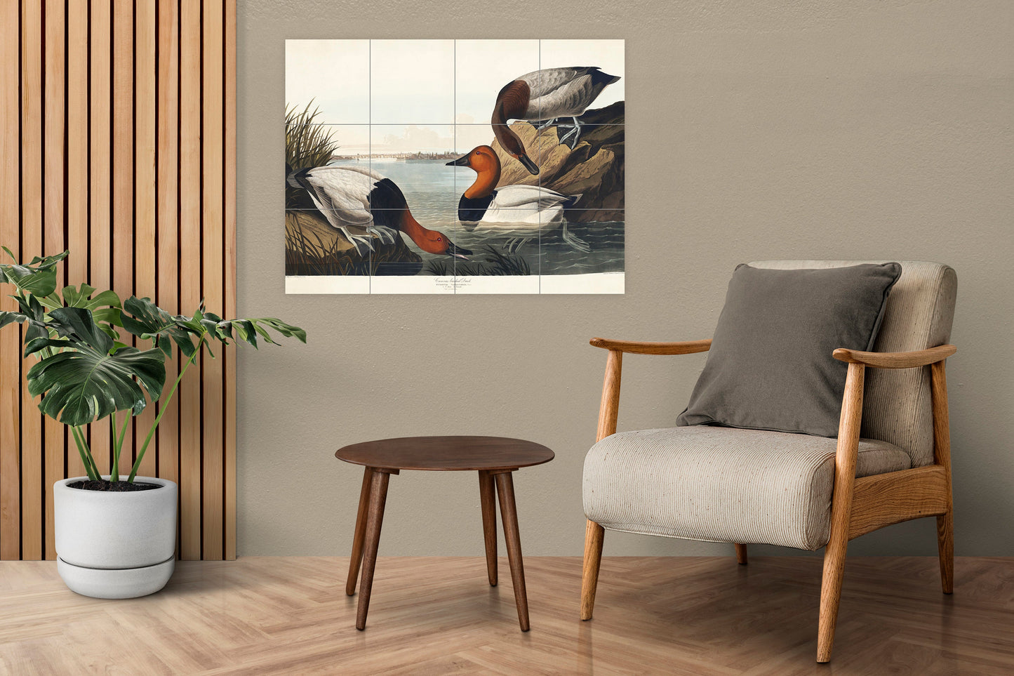Tile Mural/Mosaic Ceramic Panel of James Audubon Ducks Birds of America - Ducks print - Tile Mural - Gloss Tiles - Bird Tile Mosaic