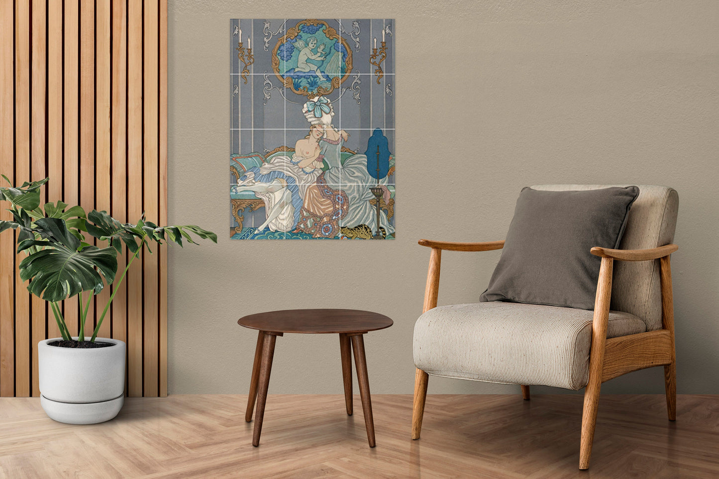 Tile Mural/Mosaic Ceramic Panel of George Barbier Liaisons dangereuses -George Barbier wall print -Art Deco print -Tile Mural - Accent tiles