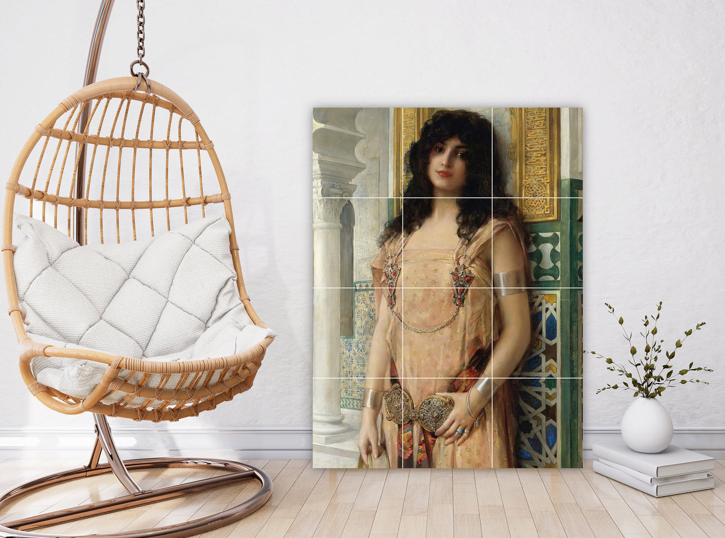 Tile Mural/Mosaic Ceramic Panel of Léon François Comerre An Eastern Beauty - Comerre wall print - Tile Mural - Accent tiles - Tile Mosaic