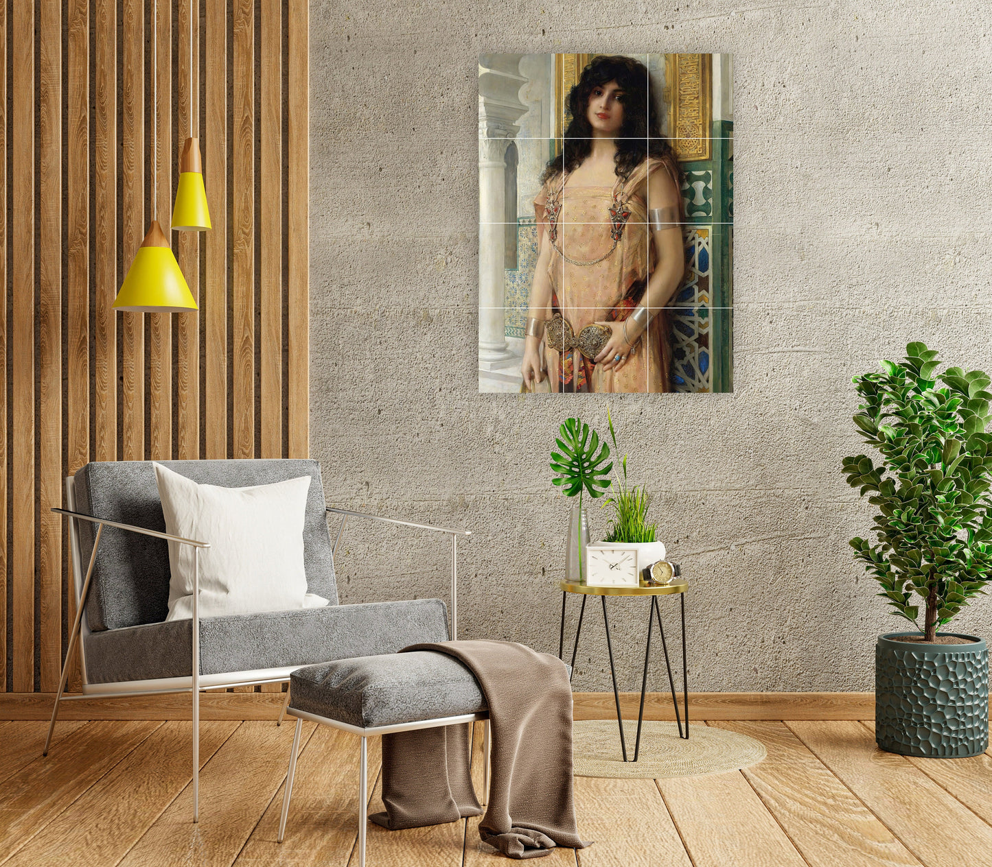 Tile Mural/Mosaic Ceramic Panel of Léon François Comerre An Eastern Beauty - Comerre wall print - Tile Mural - Accent tiles - Tile Mosaic