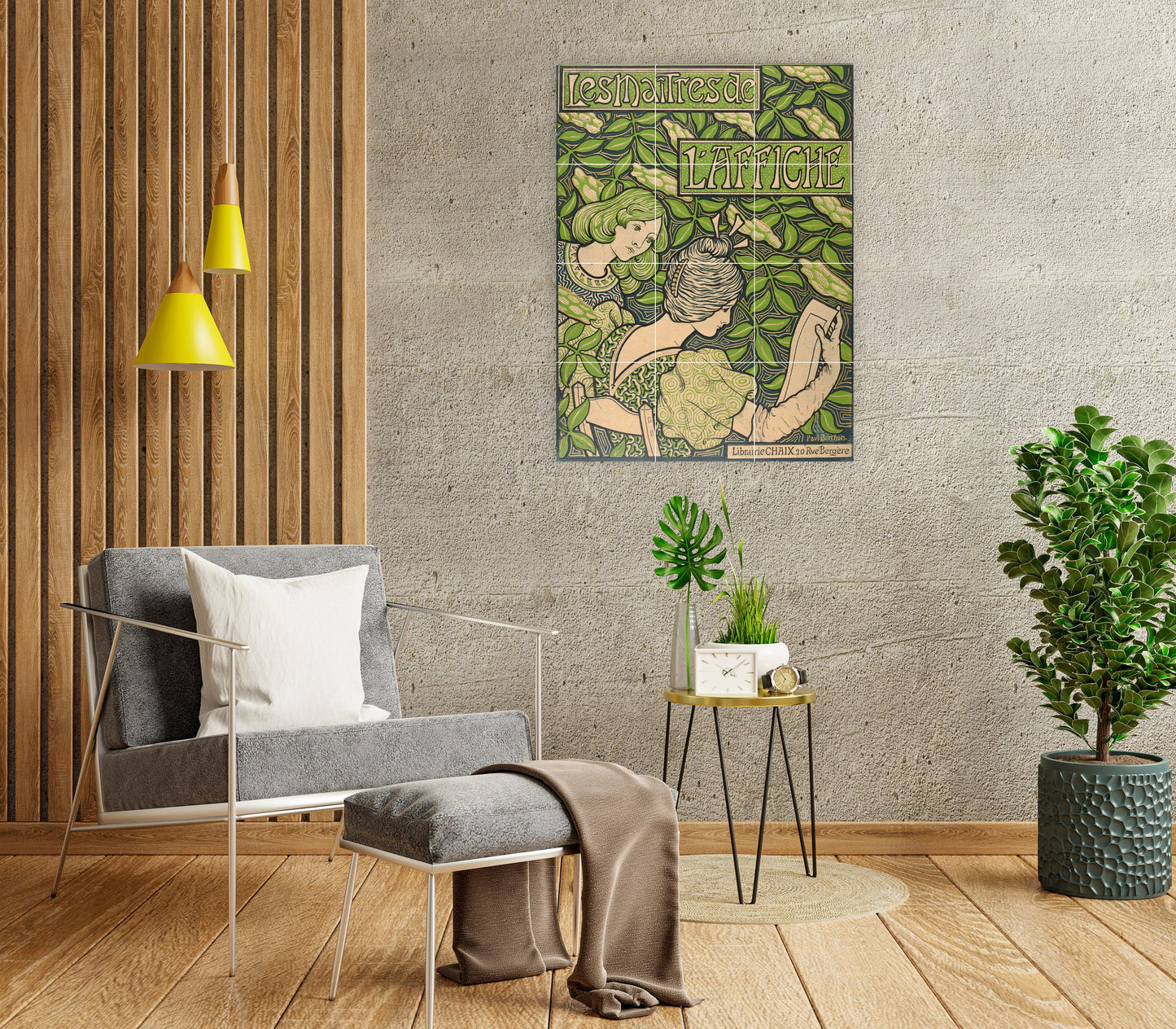 Tile Mural/Mosaic Ceramic Panel of Paul Berthon L'affiche - Paul Berthon wall print - Art Nouveau decor -Tile Mural-Gloss Tiles-Tile Mosaic