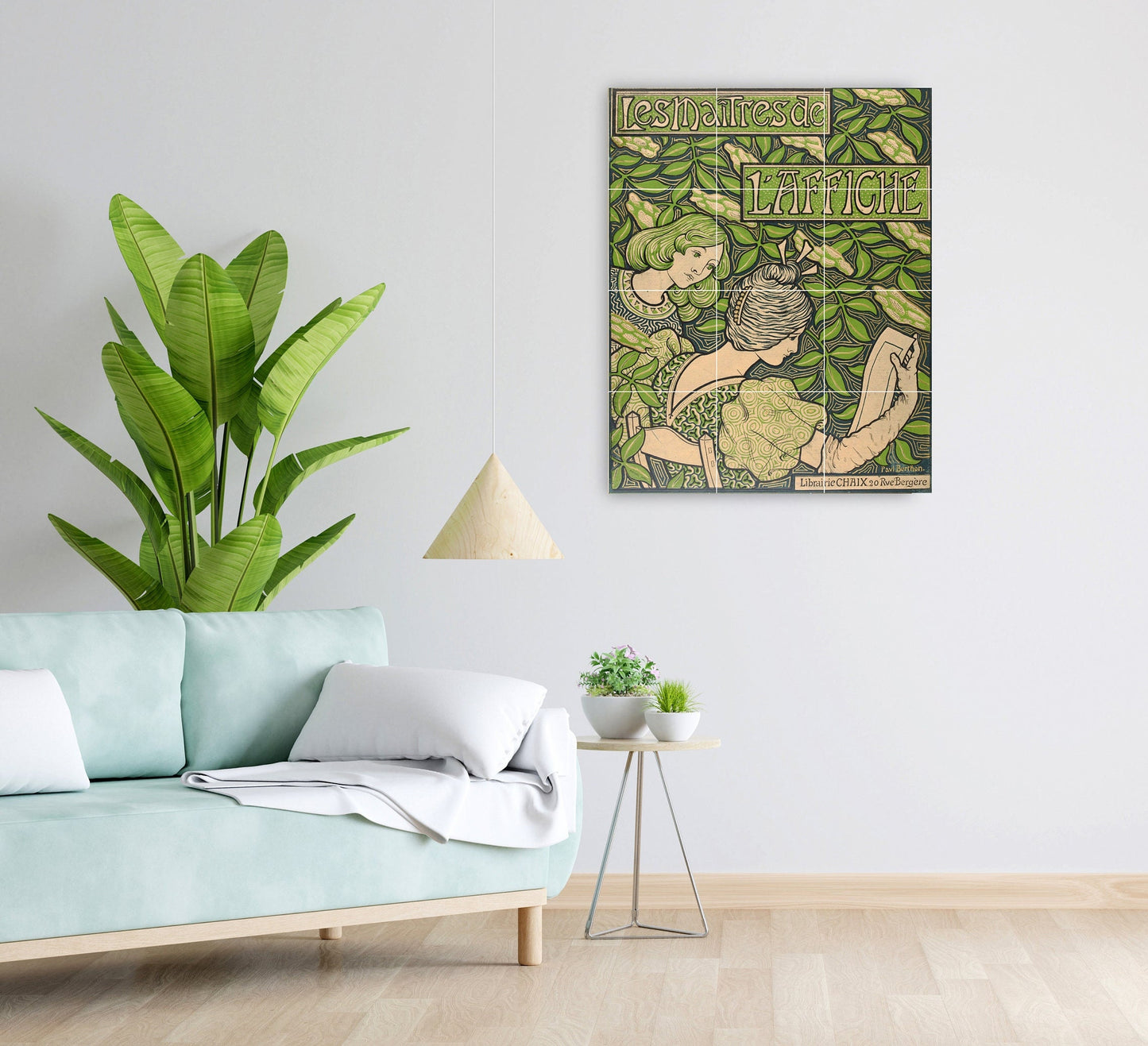 Tile Mural/Mosaic Ceramic Panel of Paul Berthon L'affiche - Paul Berthon wall print - Art Nouveau decor -Tile Mural-Gloss Tiles-Tile Mosaic
