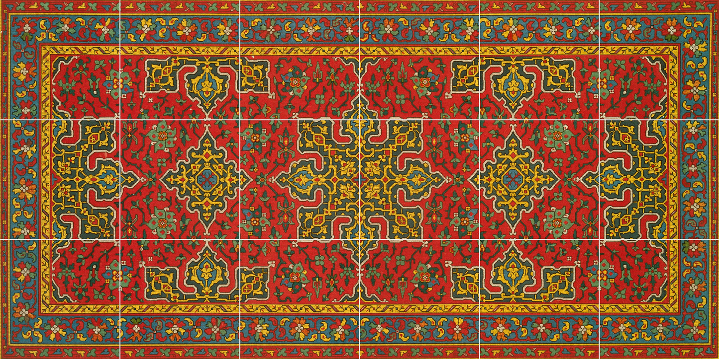 Tile Mural/Mosaic Ceramic Panel of Arabic Pattern - Arabic art decor - Islamic Art - Arabesque art - Tile Mural - Home Decor -Tile Mosaic