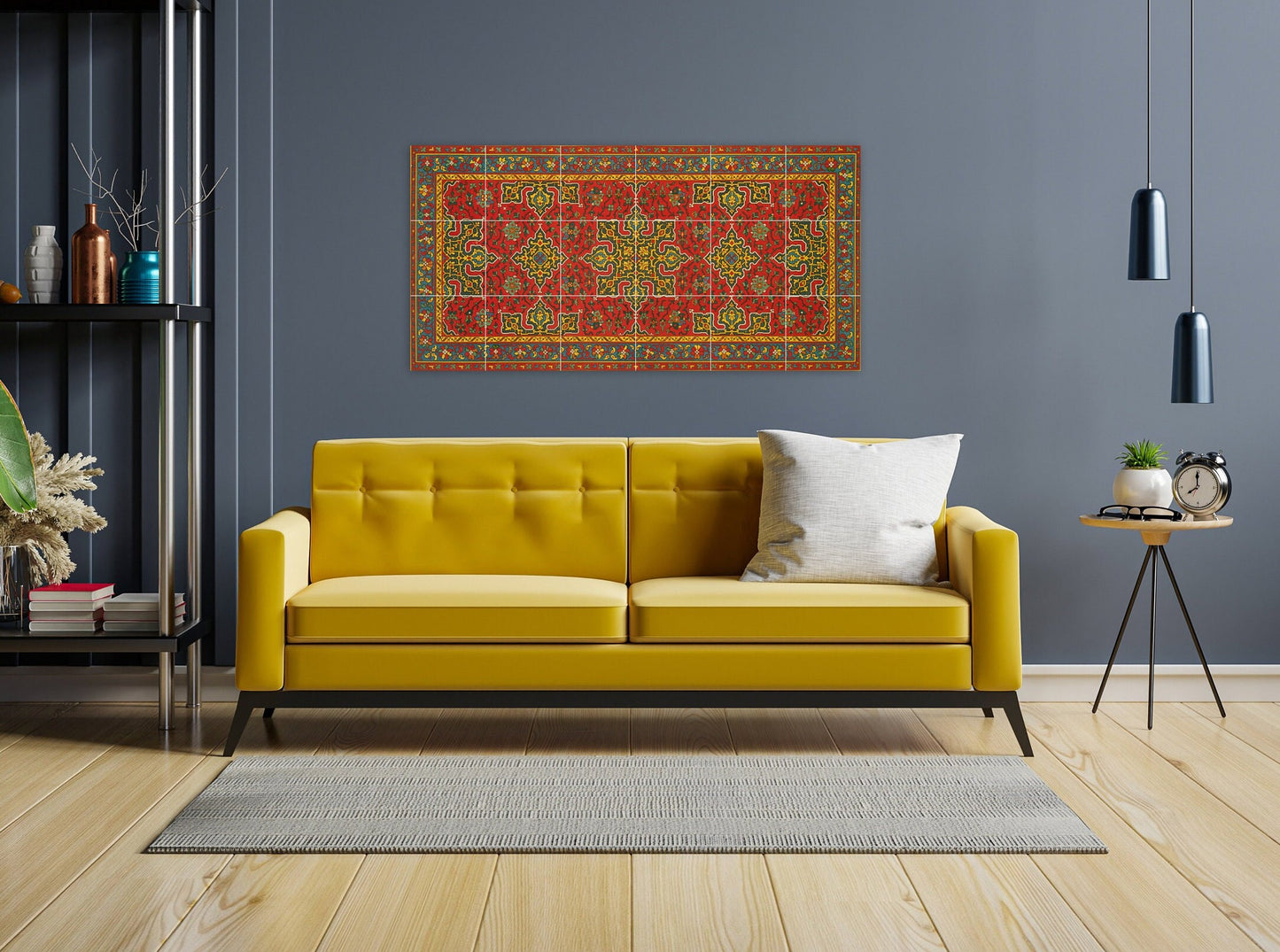 Tile Mural/Mosaic Ceramic Panel of Arabic Pattern - Arabic art decor - Islamic Art - Arabesque art - Tile Mural - Home Decor -Tile Mosaic