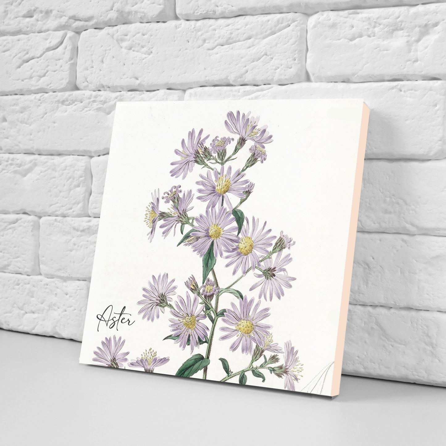 Vintage Botanical Print Ceramic Tiles - Set of 3 Ceramic Decor Tiles - Kitchen Backsplash Tiles, Bathroom Tiles, Botanical wall art