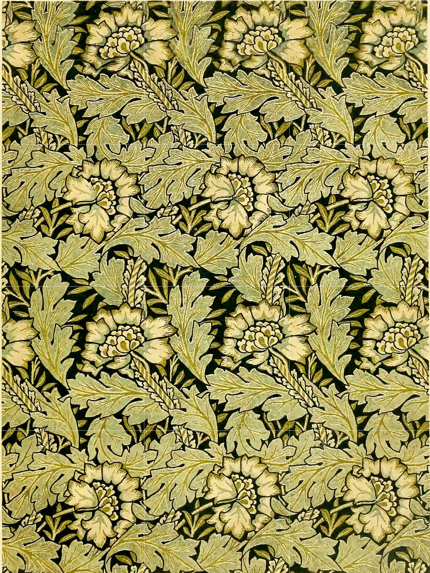 Tile Mural/Mosaic Ceramic Panel of Anemone - William Morris - Flower Wall Art - Botanical Print - Tile Mural Mosaic - Floral Painting Art