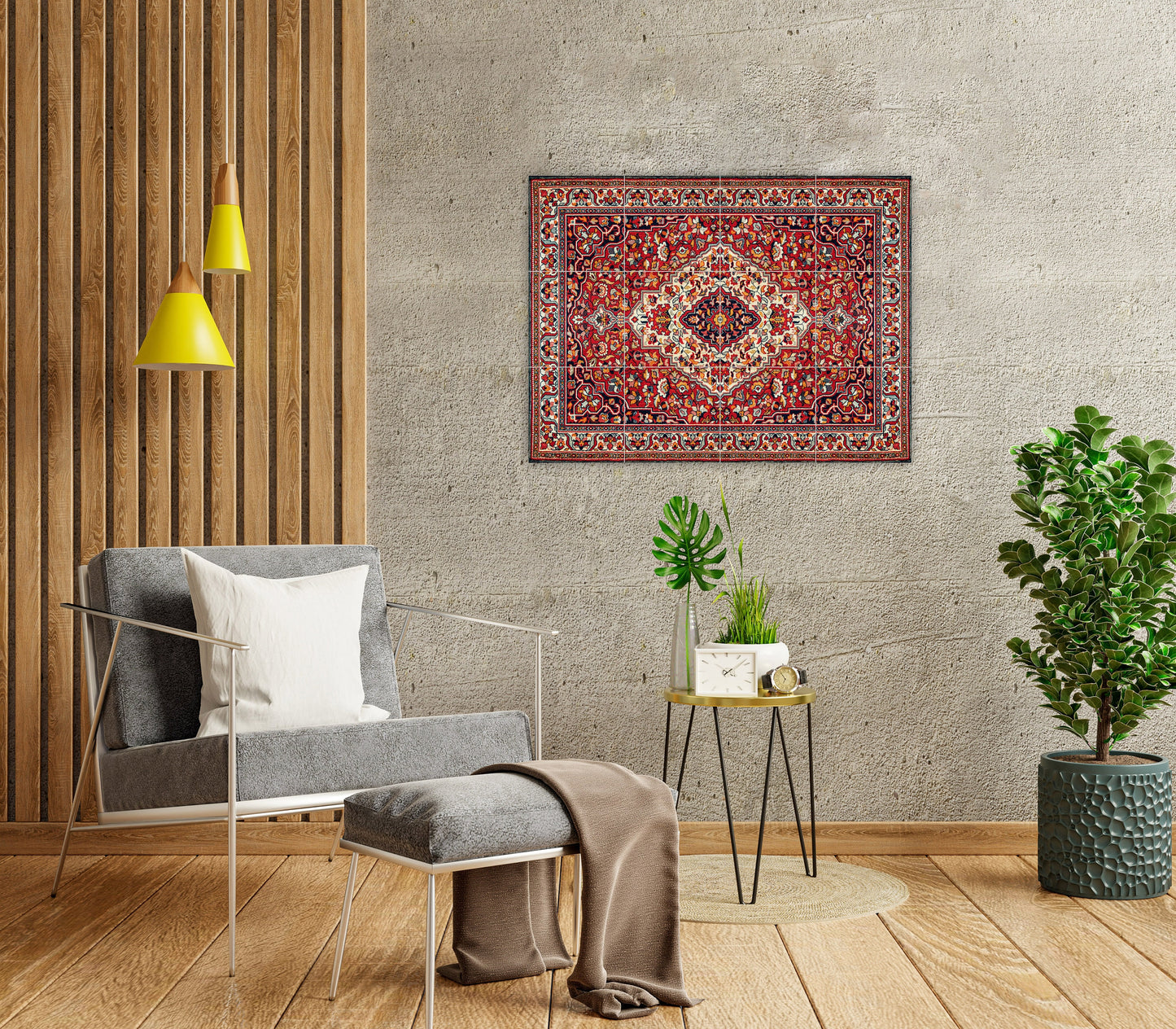 Tile Mural/Mosaic Ceramic Panel of Arabic Pattern - Arabic art decor - Islamic Art - Arabesque art - Tile Mural - Home Decor -Tile Mosaic