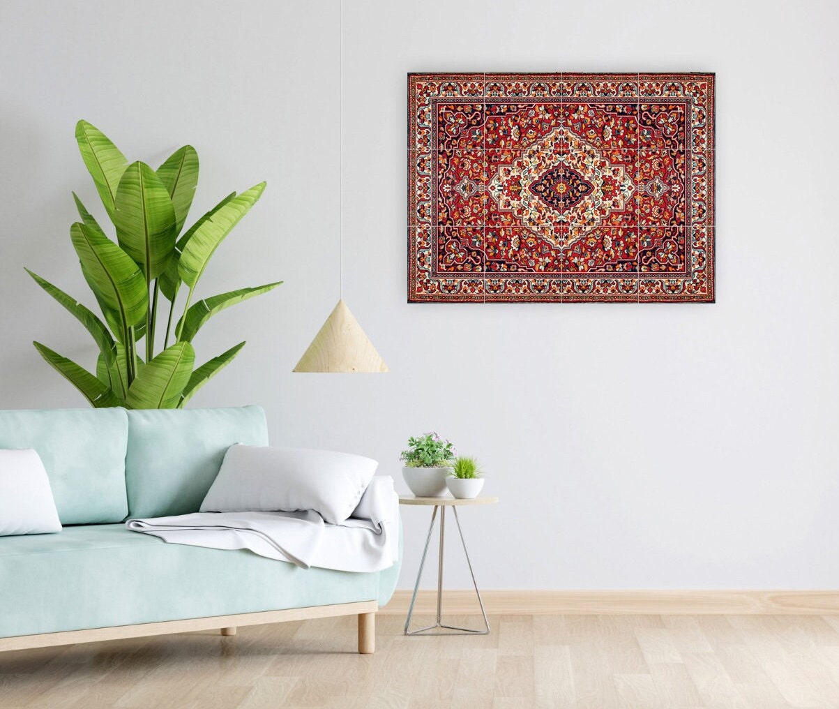 Tile Mural/Mosaic Ceramic Panel of Arabic Pattern - Arabic art decor - Islamic Art - Arabesque art - Tile Mural - Home Decor -Tile Mosaic
