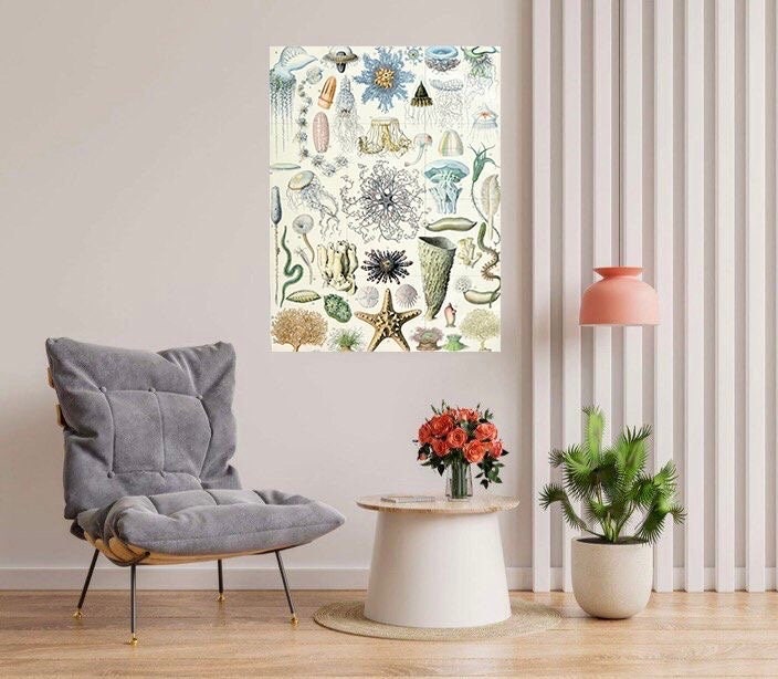 Tile Mural/Mosaic Ceramic Panel of Ocean Life - Adolphe Millot -Vintage Print - Marine Wall Art - Adolphe Millot Print Vintage Illustration