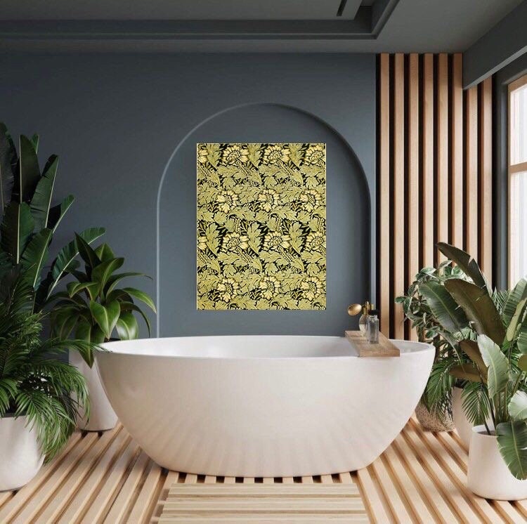 Tile Mural/Mosaic Ceramic Panel of Anemone - William Morris - Flower Wall Art - Botanical Print - Tile Mural Mosaic - Floral Painting Art