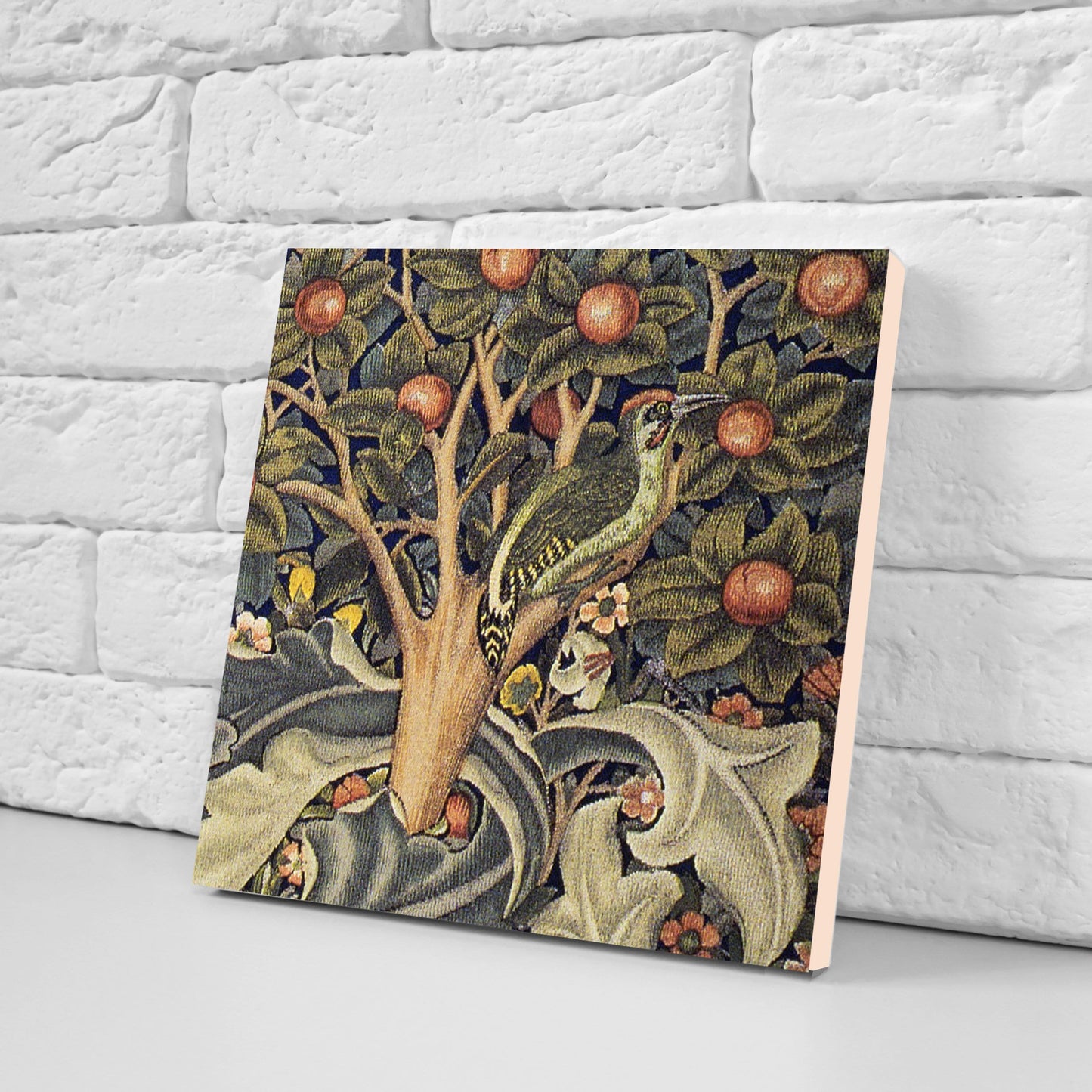 William Morris Set of 3 Ceramic tiles,Ceramic Decor Tiles,Kitchen Backsplash Tiles, Bathroom Tiles, Botanical wall art, William Morris print