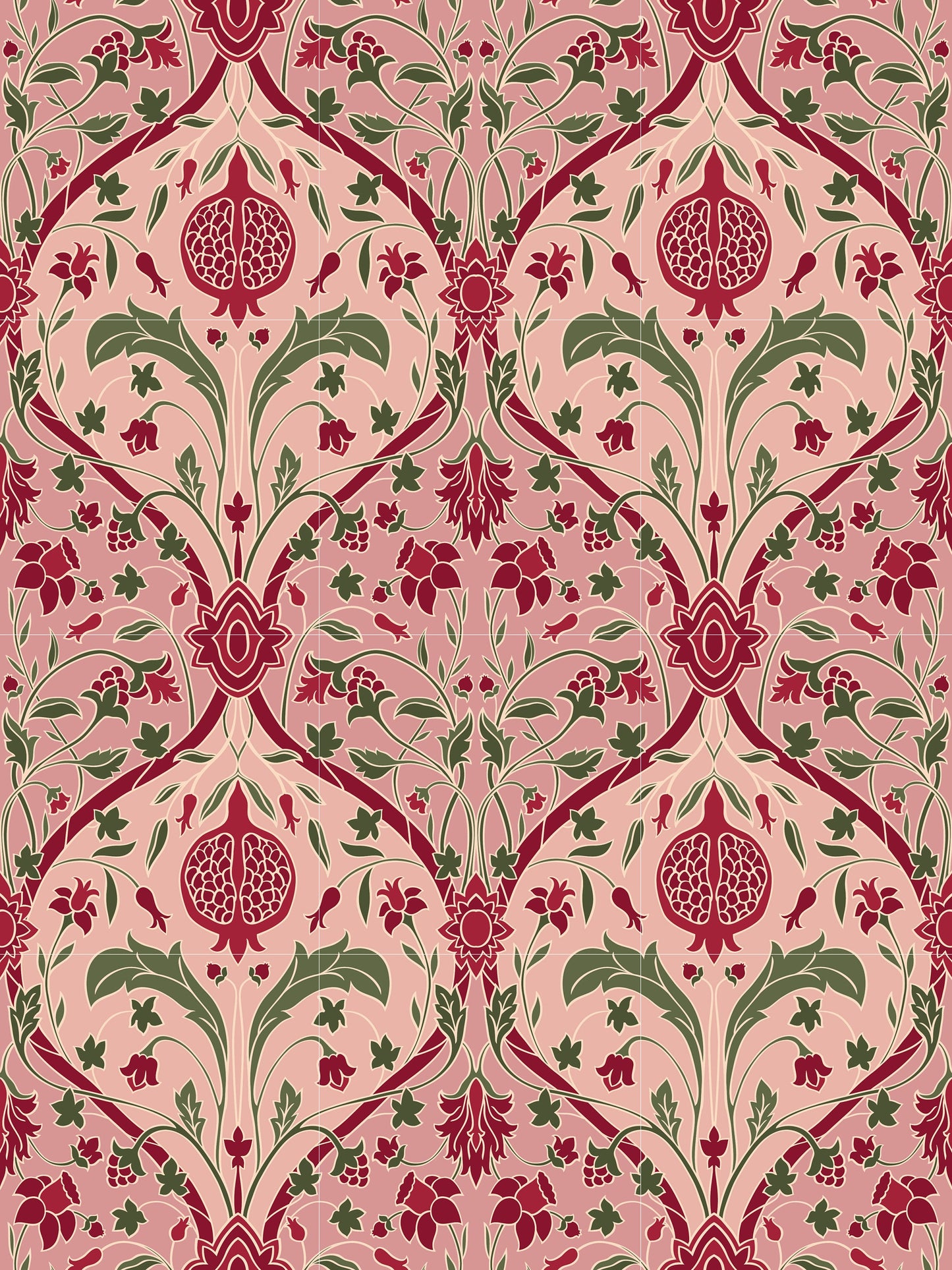 Flower Art Nouveau Ceramic Tile Mural/Mosaic - Floral Art Nouveau -Pattern Art Print - Flower Mural - Botanical Print - Art Nouveau Wall Art