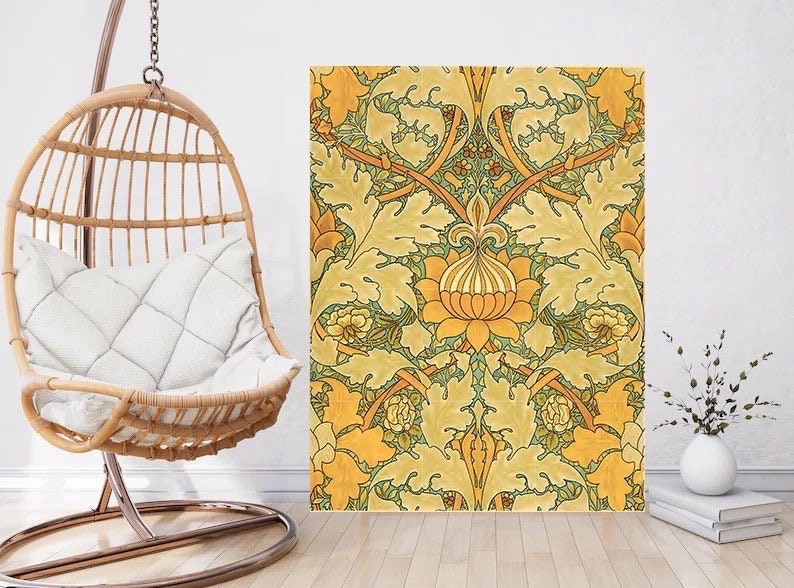 Tile Mural/Mosaic Ceramic Panel of St James - William Morris - Sunflower Wall Art - Botanical Print - Tile Mural Mosaic - Flower Mural