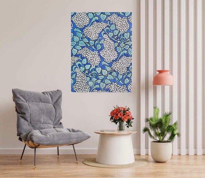 Flower Art Nouveau Ceramic Tile Mural/Mosaic - Lilas Lilac Flower - Maurice Pillard Verneuil - Flower Mural - Art Nouveau Wall Art