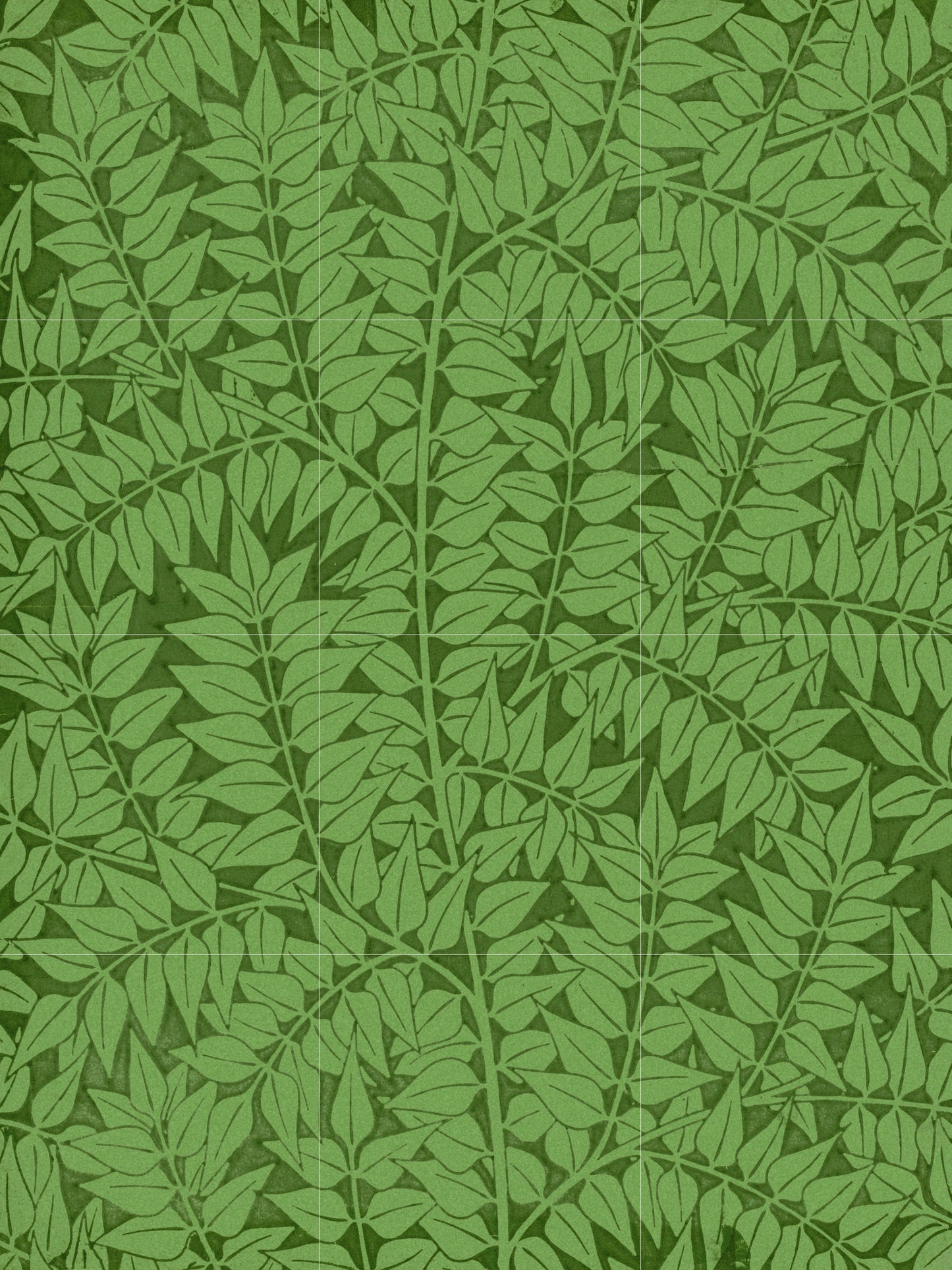 Tile Mural/Mosaic Ceramic Panel of Leaf Branch - William Morris Pattern - Leaf Wall Art - Botanical Print - Tile Mural Mosaic - Leaves Art