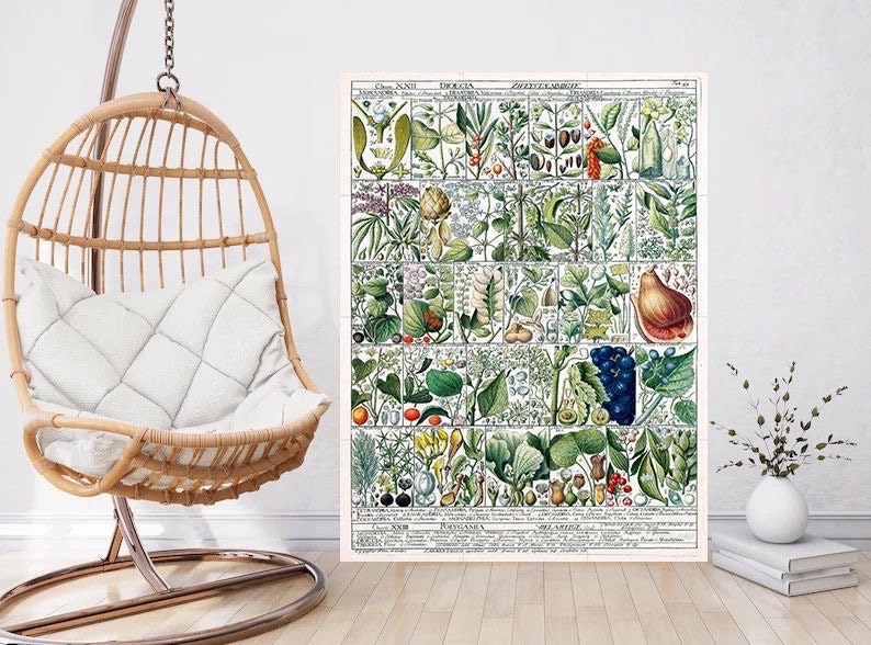 Tile Mural/Mosaic Ceramic Vintage Fruit Illustration - Larousse - Fruit Wall Art - Vintage Botanical Print - Fruits Wall Art - Fruit Print