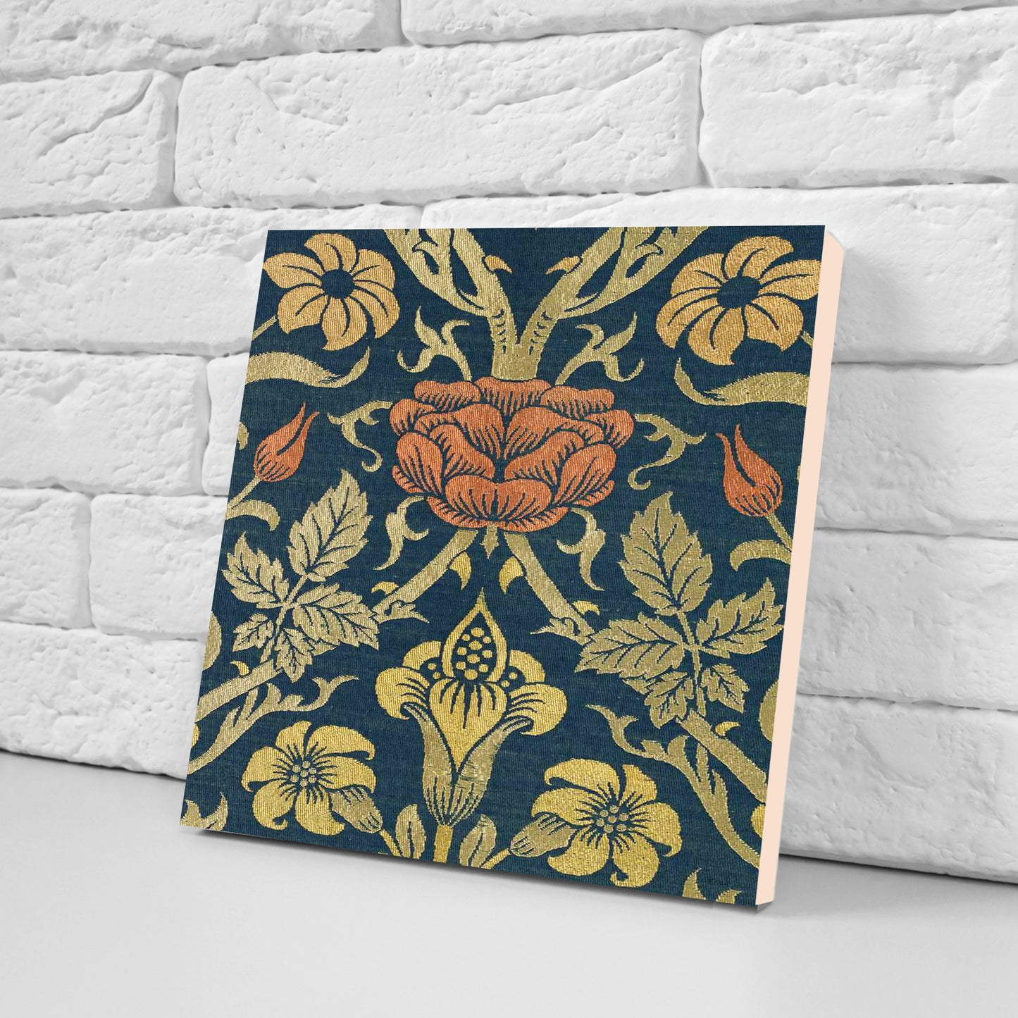 William Morris Set of 3 Ceramic tiles,Ceramic Decor Tiles,Kitchen Backsplash Tiles, Bathroom Tiles, Botanical wall art, William Morris print