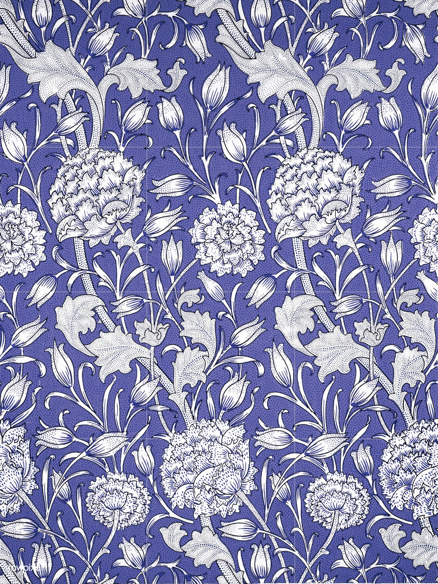 Flower Art Nouveau Ceramic Tile Mural/Mosaic - Floral Art Nouveau -Pattern Art Print - Flower Mural - Botanical Print - Art Nouveau Wall Art