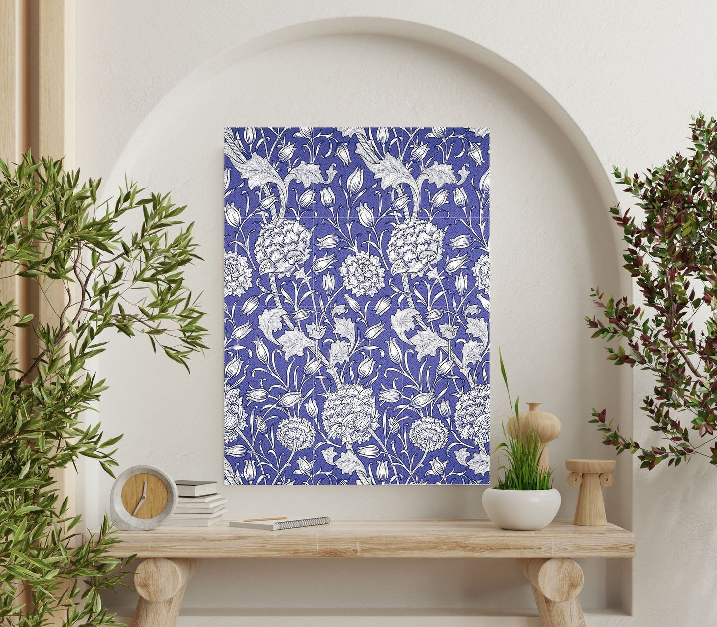 Flower Art Nouveau Ceramic Tile Mural/Mosaic - Floral Art Nouveau -Pattern Art Print - Flower Mural - Botanical Print - Art Nouveau Wall Art
