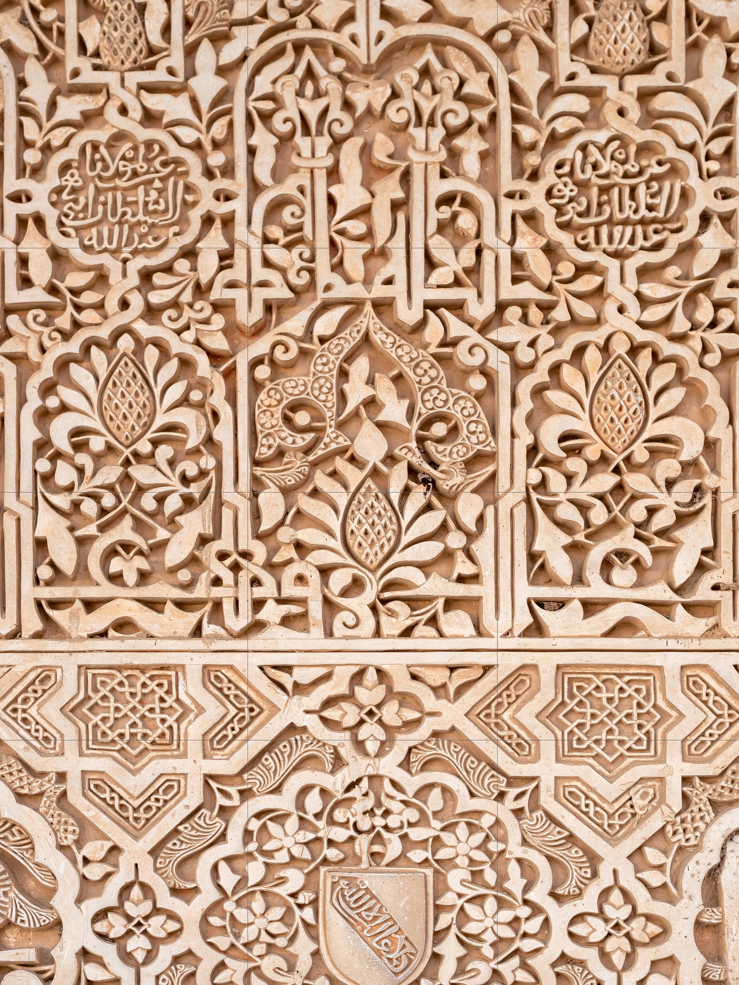 Tile Mural/Mosaic Ceramic Panel of a Arabic Floral Pattern - Botanical Print - Arabic Home Decor - Flower Tile Mural - Tile Mosaic