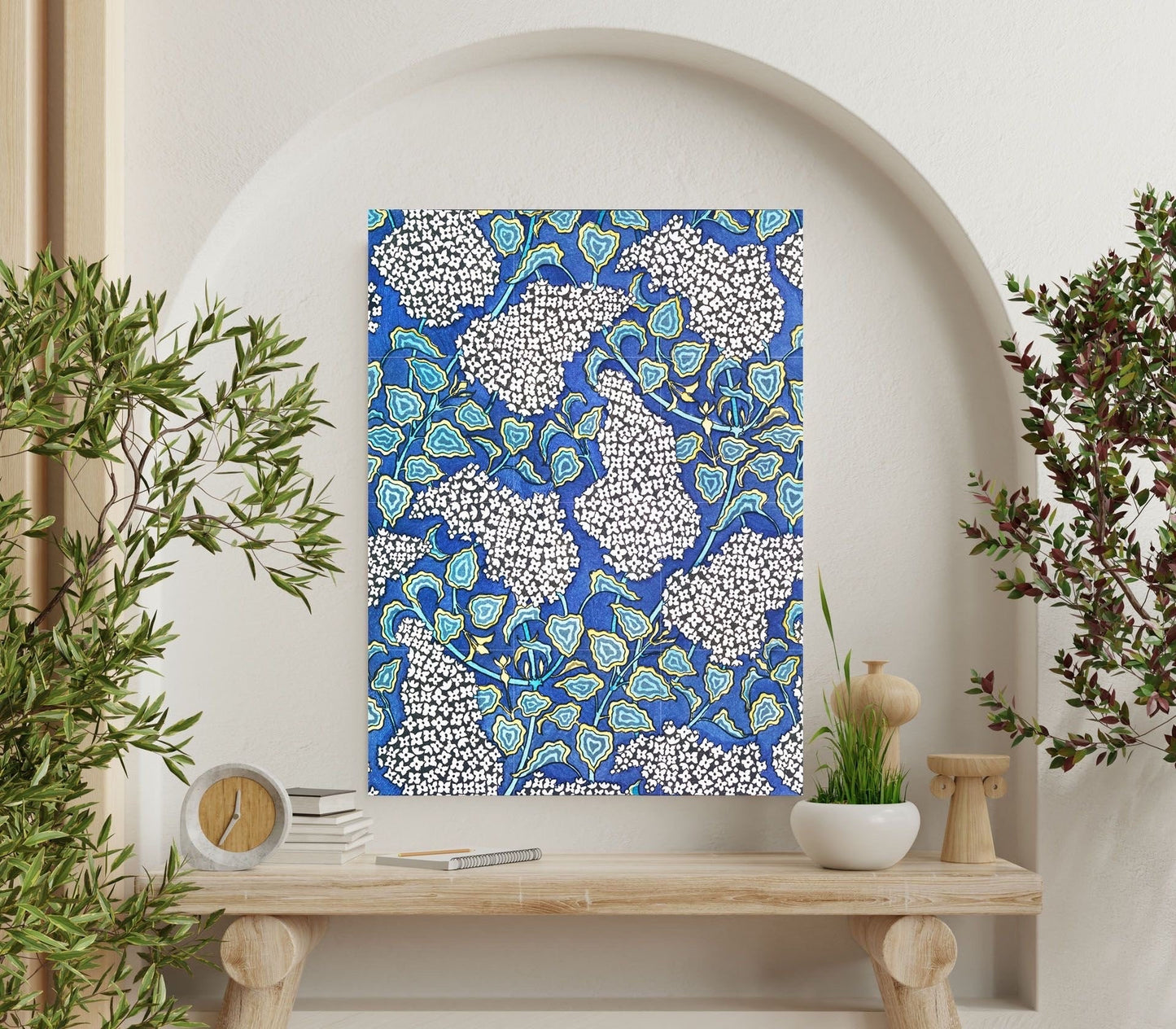 Flower Art Nouveau Ceramic Tile Mural/Mosaic - Lilas Lilac Flower - Maurice Pillard Verneuil - Flower Mural - Art Nouveau Wall Art