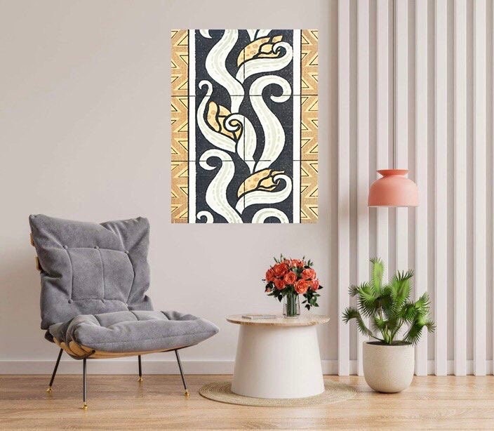 Flower Art Nouveau Ceramic Tile Mural/Mosaic - Irises - Maurice Pillard Verneuil - Floral Art Nouveau - Flower Mural - Art Nouveau Wall Art
