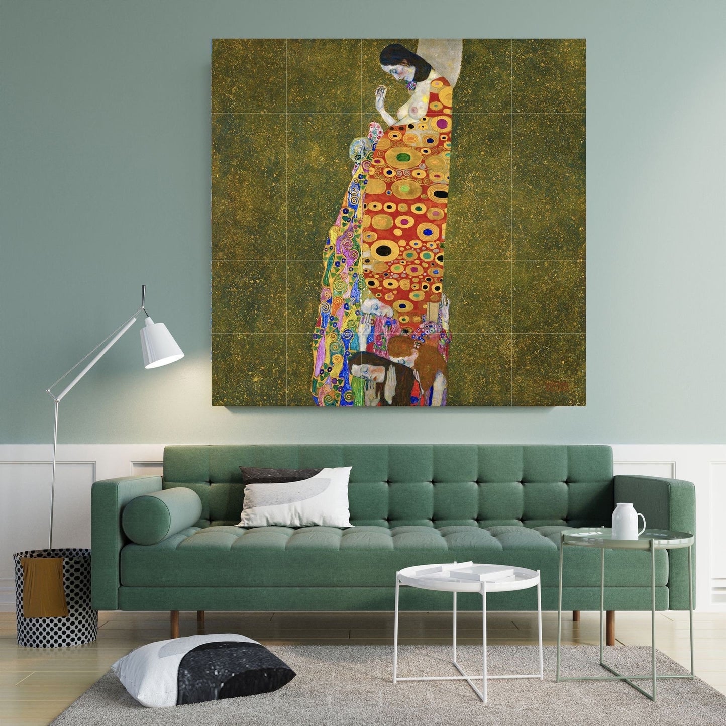 Tile Mural/Mosaic Ceramic Panel of Gustav Klimt Hope II Print - Klimt Wall Art - Gustav Klimt Print -Gustav Klimt Painting Print - Klimt Art