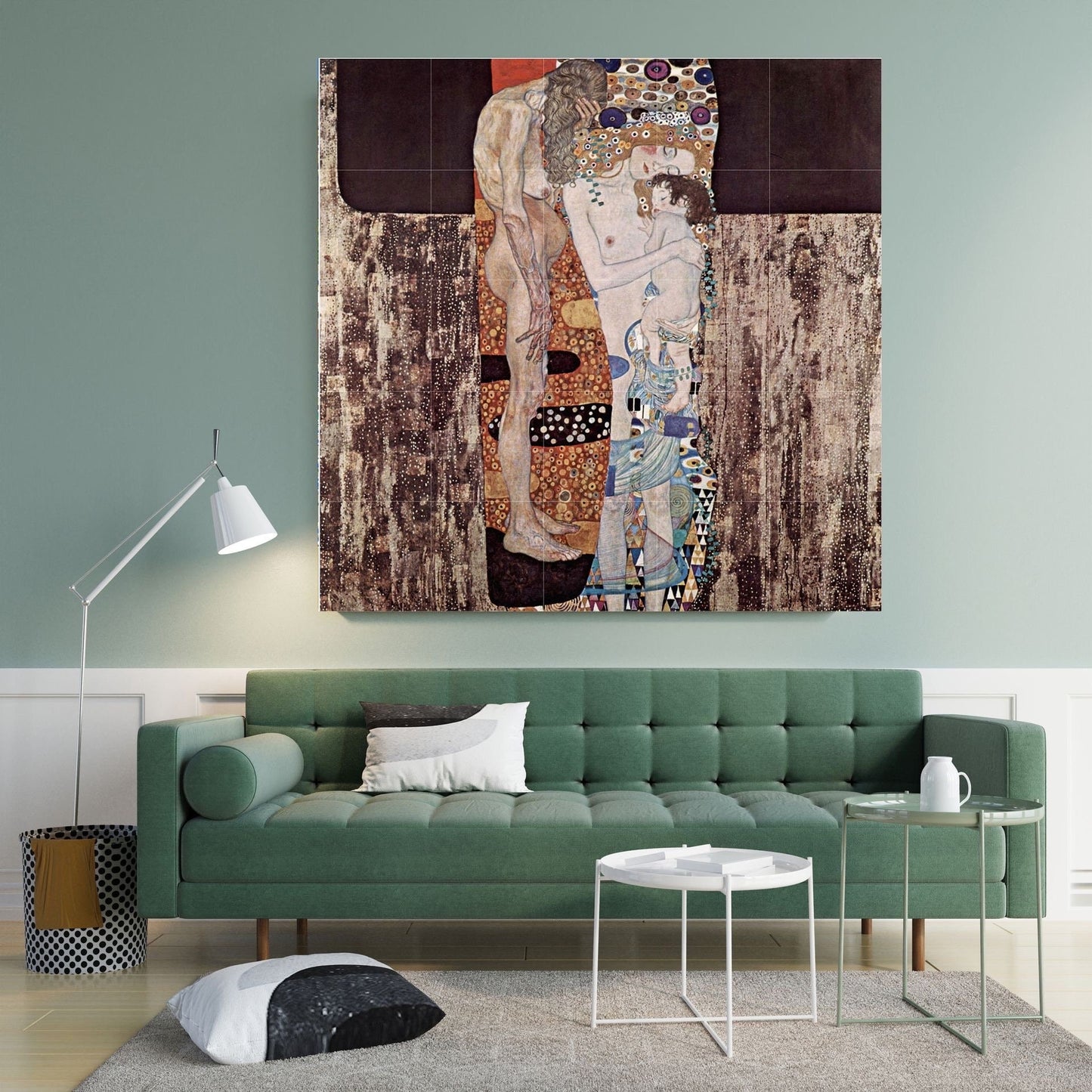 Tile Mural/Mosaic Ceramic Panel of Gustav Klimt Three Ages of The Women Print - Klimt Wall Art - Gustav Klimt Painting - Klimt Art Prints