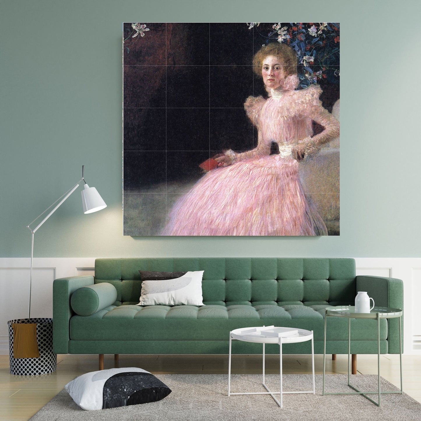 Tile Mural/Mosaic Ceramic Panel of Gustav Klimt Portrait of Sonja Knips - Klimt Wall Art - Gustav Klimt Print - Gustav Klimt Painting Print