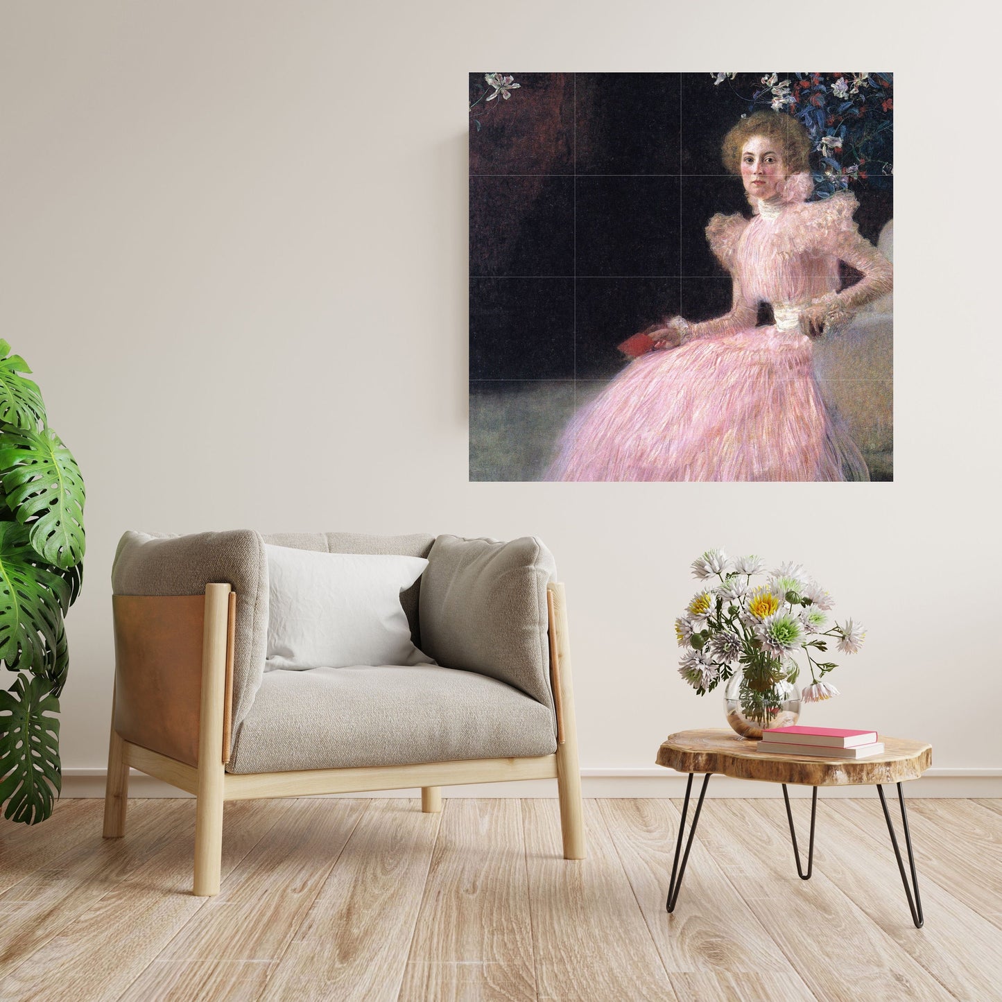 Tile Mural/Mosaic Ceramic Panel of Gustav Klimt Portrait of Sonja Knips - Klimt Wall Art - Gustav Klimt Print - Gustav Klimt Painting Print