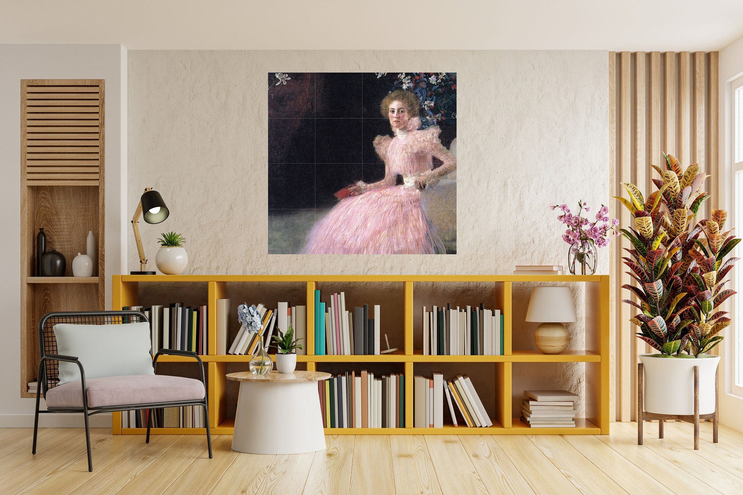 Tile Mural/Mosaic Ceramic Panel of Gustav Klimt Portrait of Sonja Knips - Klimt Wall Art - Gustav Klimt Print - Gustav Klimt Painting Print