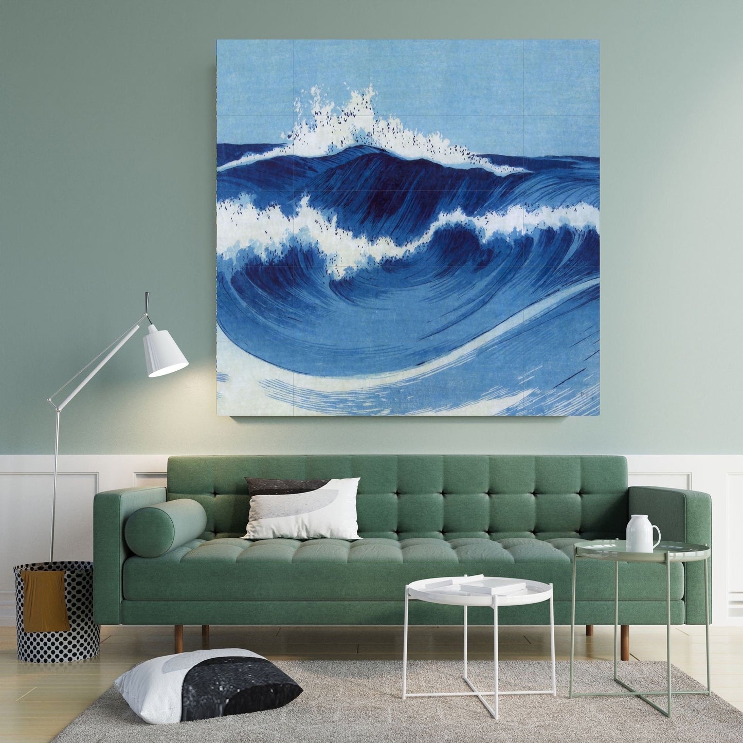 Tile Mural/Mosaic Ceramic Panel of Ocean Waves Art Print - Sea Waves Mural - Ocean Waves Home Decor - Tile Mosaic -Ocean Print -Sea Wall Art