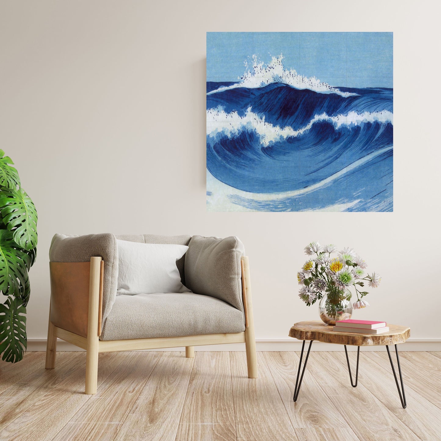 Tile Mural/Mosaic Ceramic Panel of Ocean Waves Art Print - Sea Waves Mural - Ocean Waves Home Decor - Tile Mosaic -Ocean Print -Sea Wall Art