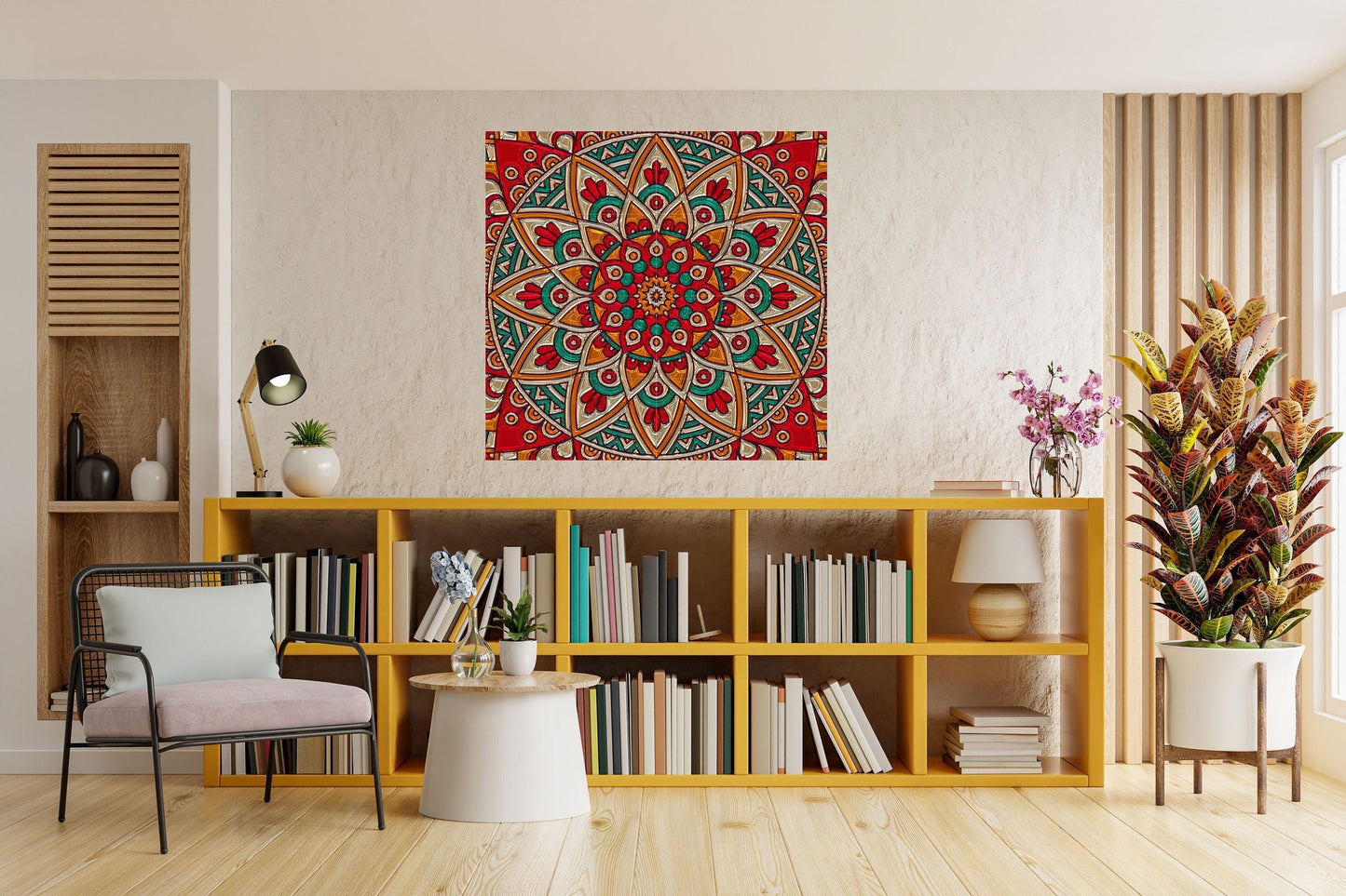 Tile Mural/Mosaic Ceramic Panel of Mandala Pattern - Mandala Wall Art - Mandala Print - Mandala Home Decor - Mandala Print - Mandala Art