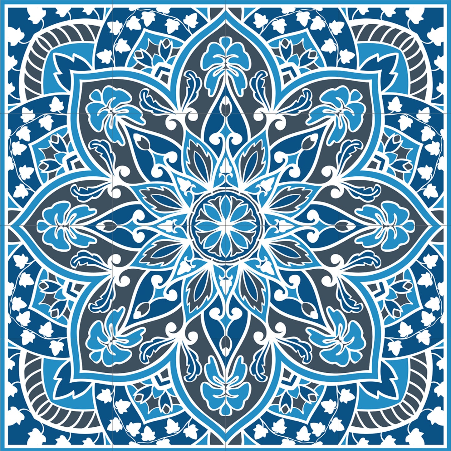 Tile Mural/Mosaic Ceramic Panel of Arabic Pattern -Arabic art decor -Moroccan Wall Art - Tile Mural -Home Decor -Tile Mosaic- Moroccan decor