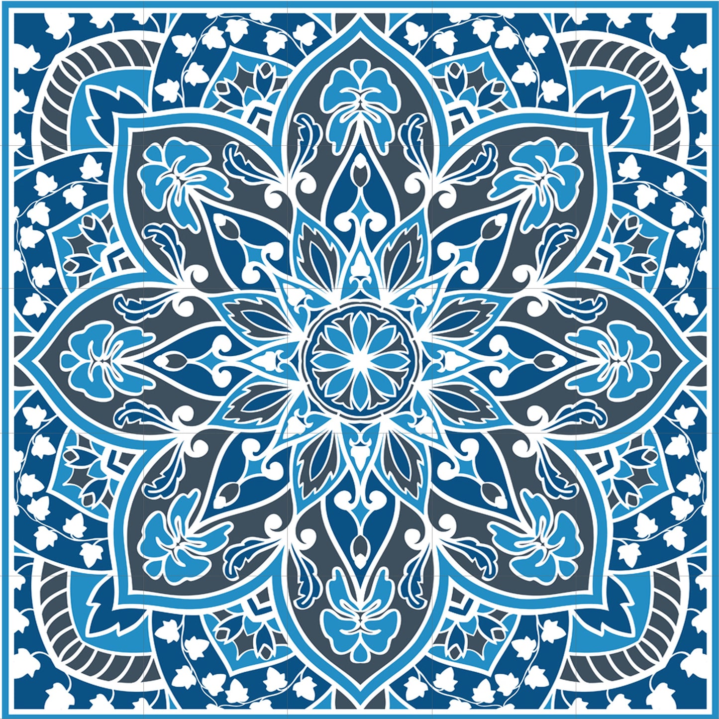 Tile Mural/Mosaic Ceramic Panel of Arabic Pattern -Arabic art decor -Moroccan Wall Art - Tile Mural -Home Decor -Tile Mosaic- Moroccan decor