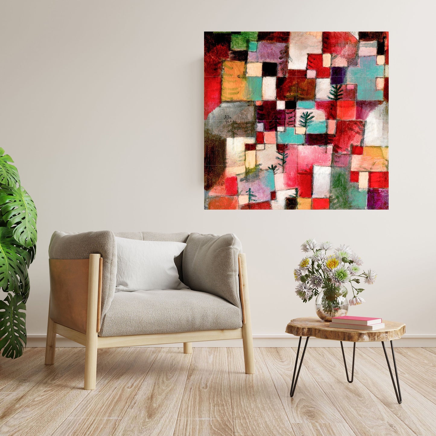 Tile Mural/Mosaic Ceramic Panel of Paul Klee Painting Print -Paul Klee Wall Art - Paul Klee Wall Decal -Klee Print -Gloss Tiles - Klee Tiles