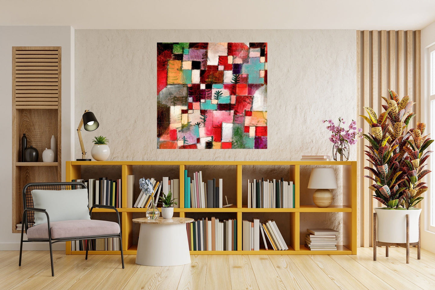 Tile Mural/Mosaic Ceramic Panel of Paul Klee Painting Print -Paul Klee Wall Art - Paul Klee Wall Decal -Klee Print -Gloss Tiles - Klee Tiles