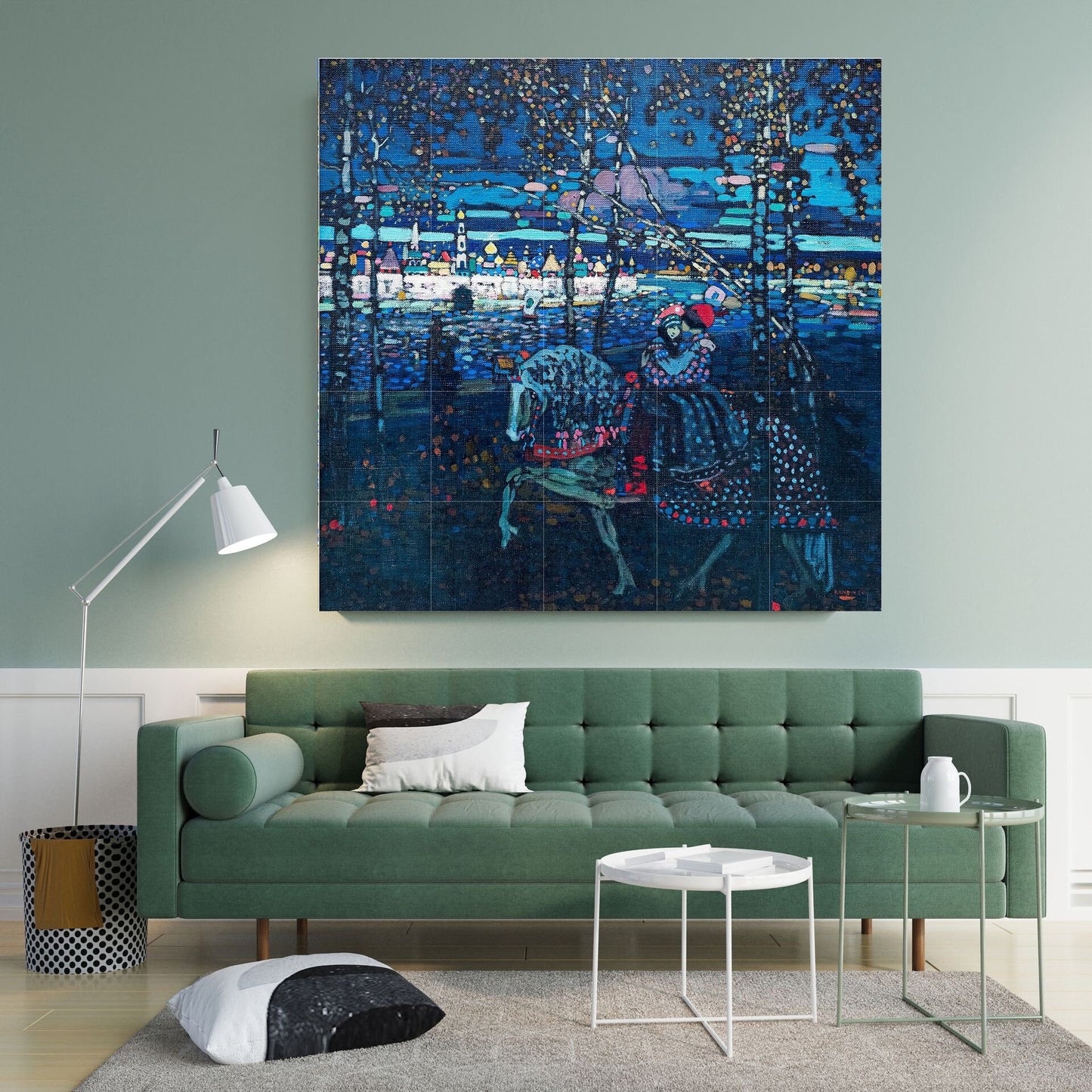 Tile Mural/Mosaic Ceramic Panel of Wassily Kandinsky Print - Tile Mural -Kandinsky Wall Print - Kandinsky Mosaic -Kandinsky Art Painting